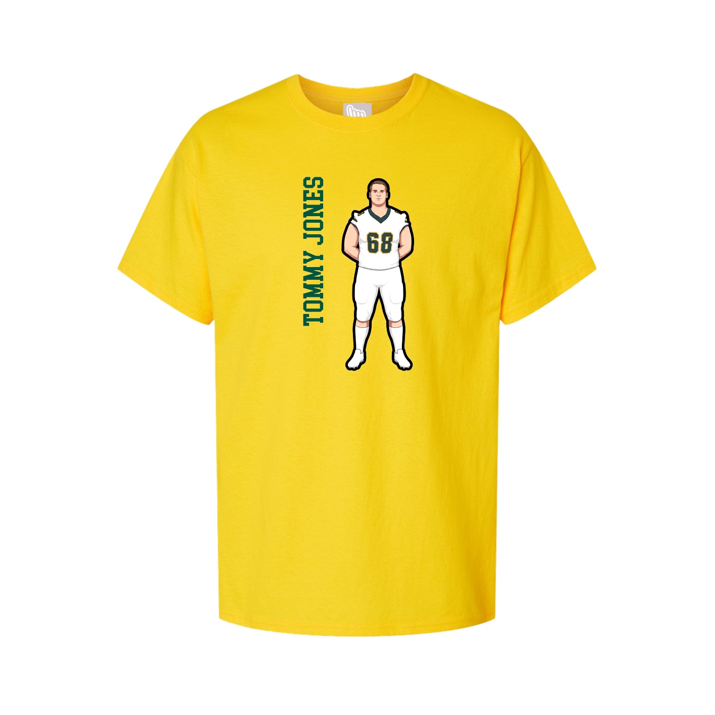 Youth Tee — Name Vertical in Gold