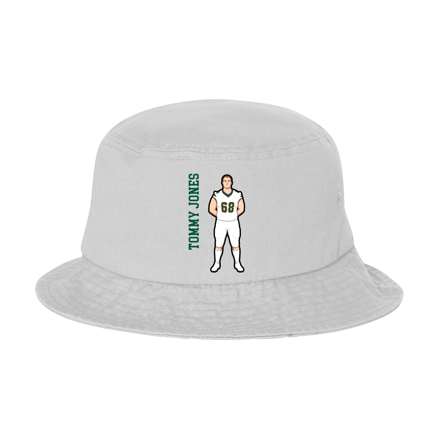 Bucket Cap — Name Vertical in White
