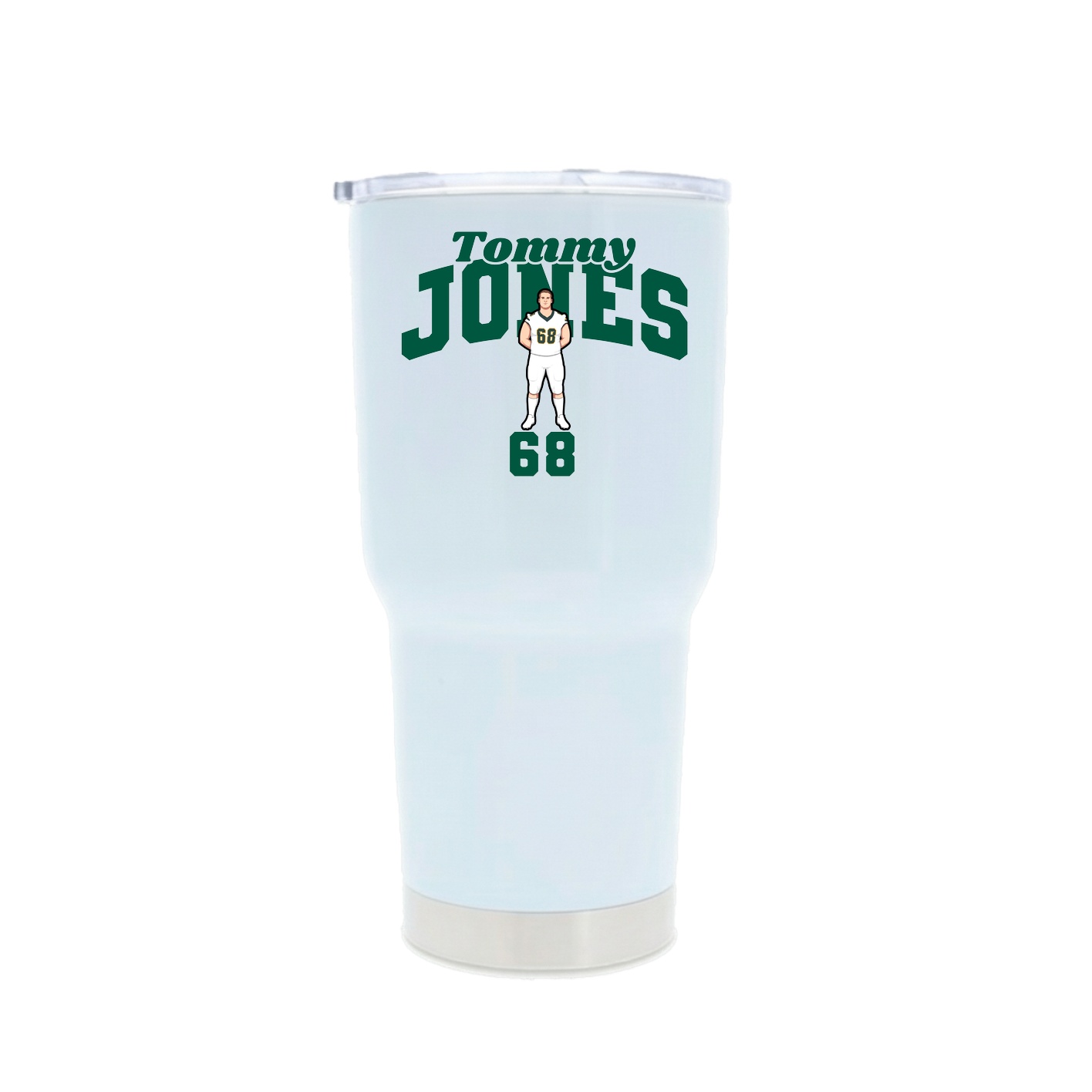 30oz Stainless Steel Tumbler — Signature Arch in White