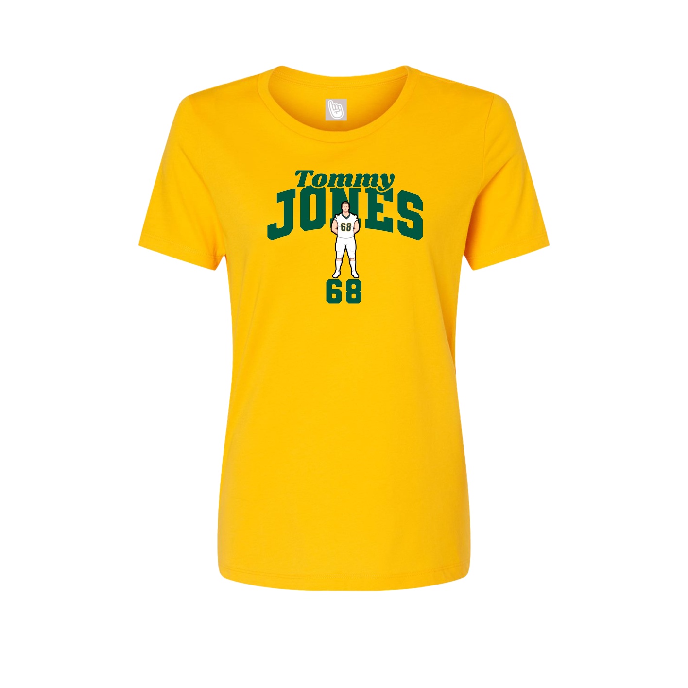 Fitted Women's Tee — Signature Arch in Gold