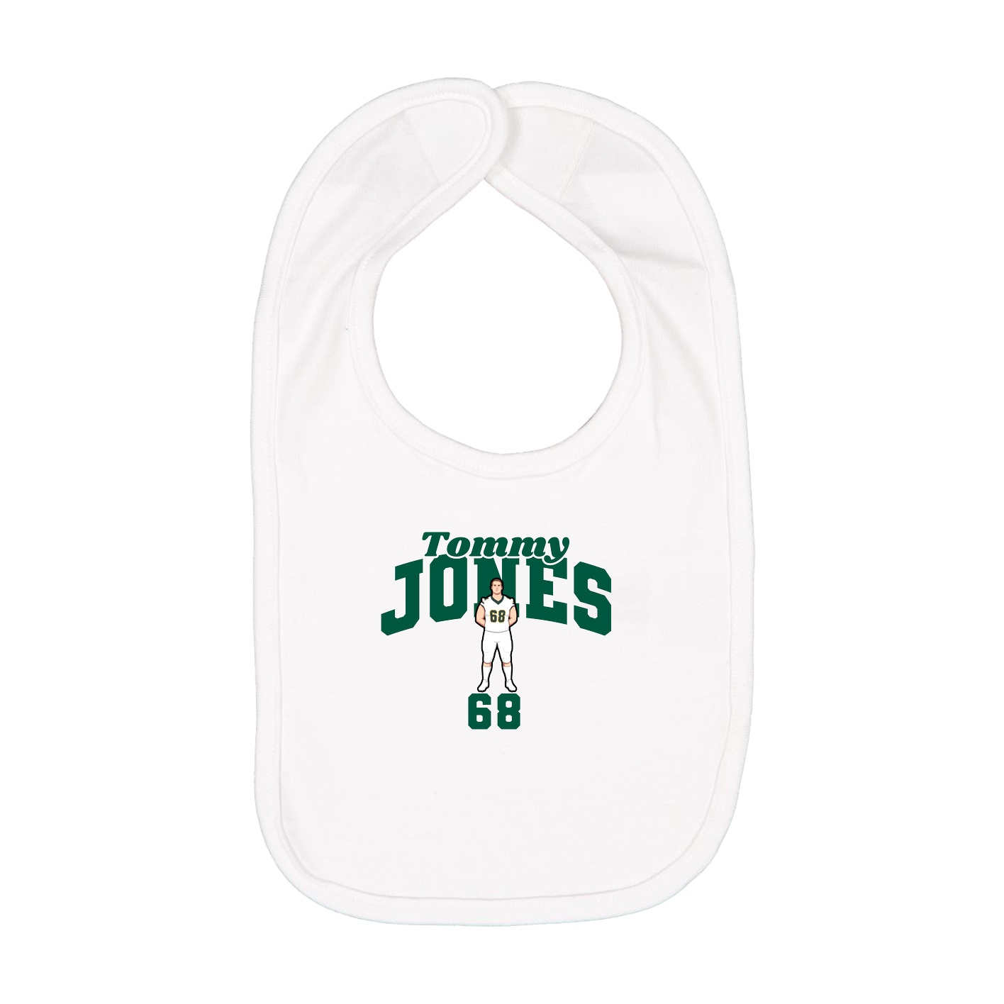 Infant Bib — Signature Arch in White