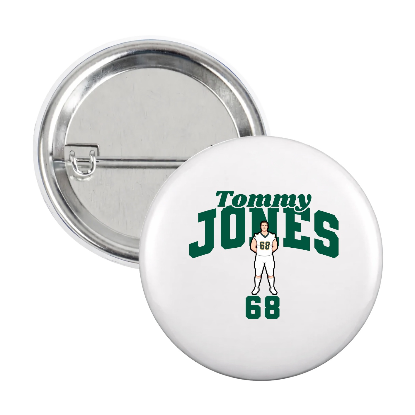 Game Day Button — Signature Arch in White