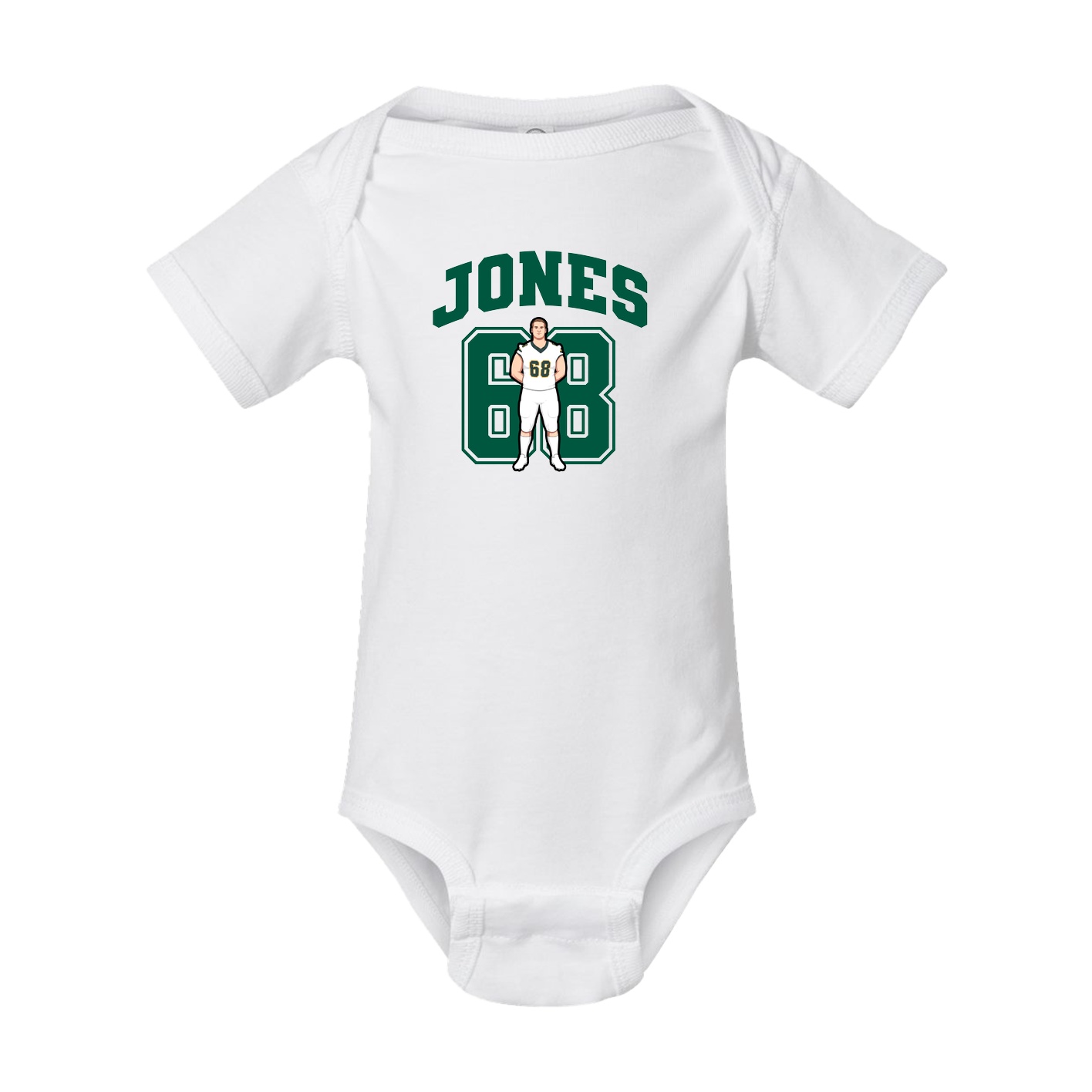 Baby Onesie — Number in White