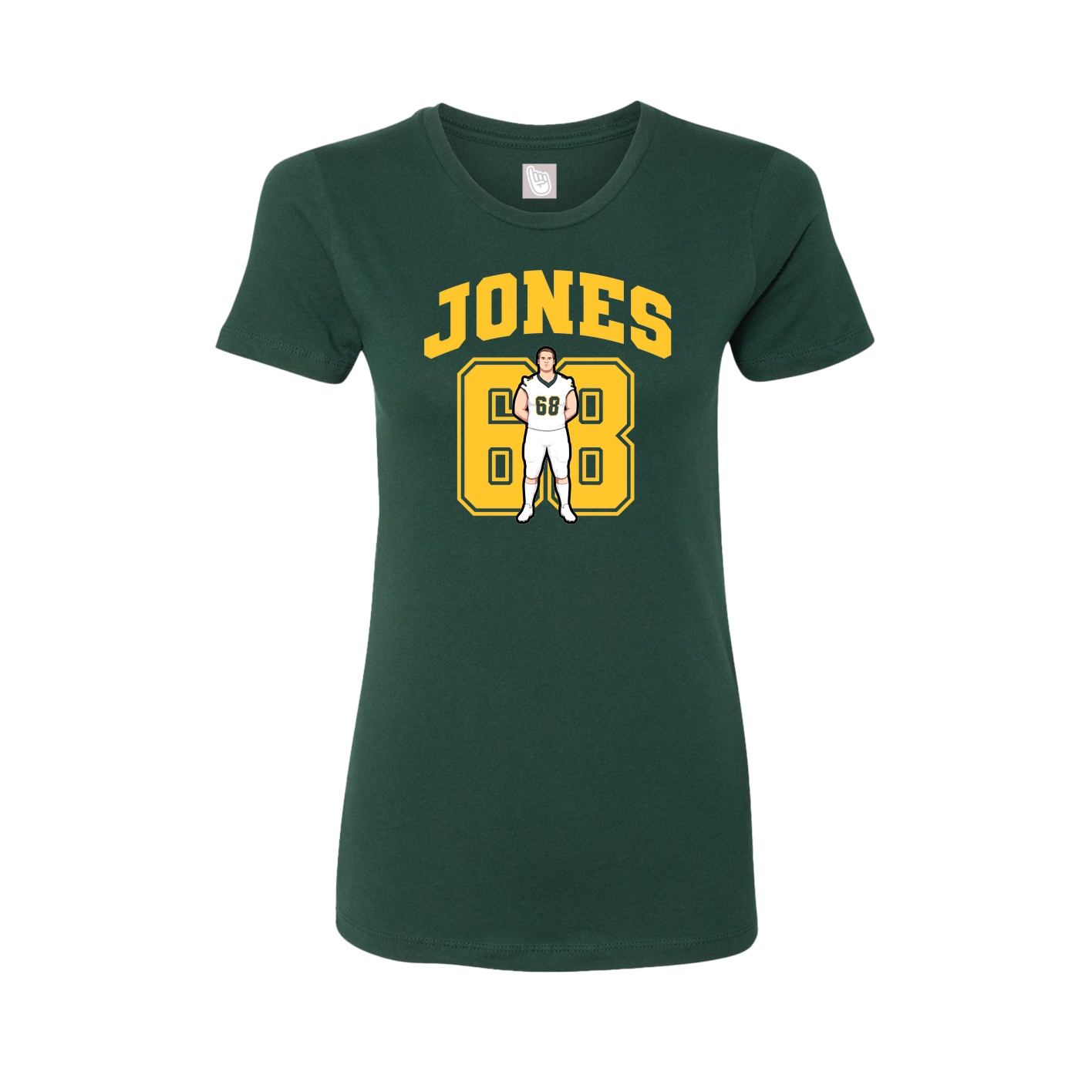 Fitted Women's Tee — Number in Green