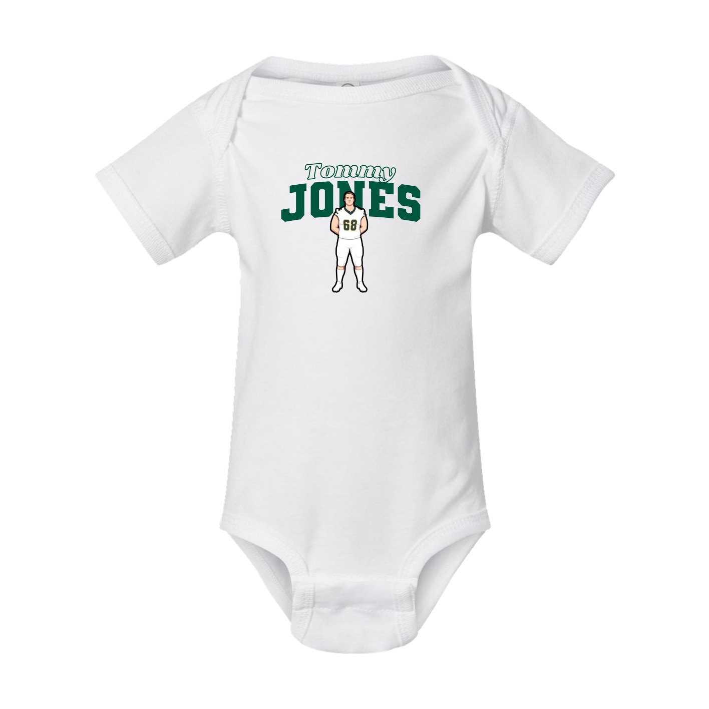 Baby Onesie — Name Arch in White
