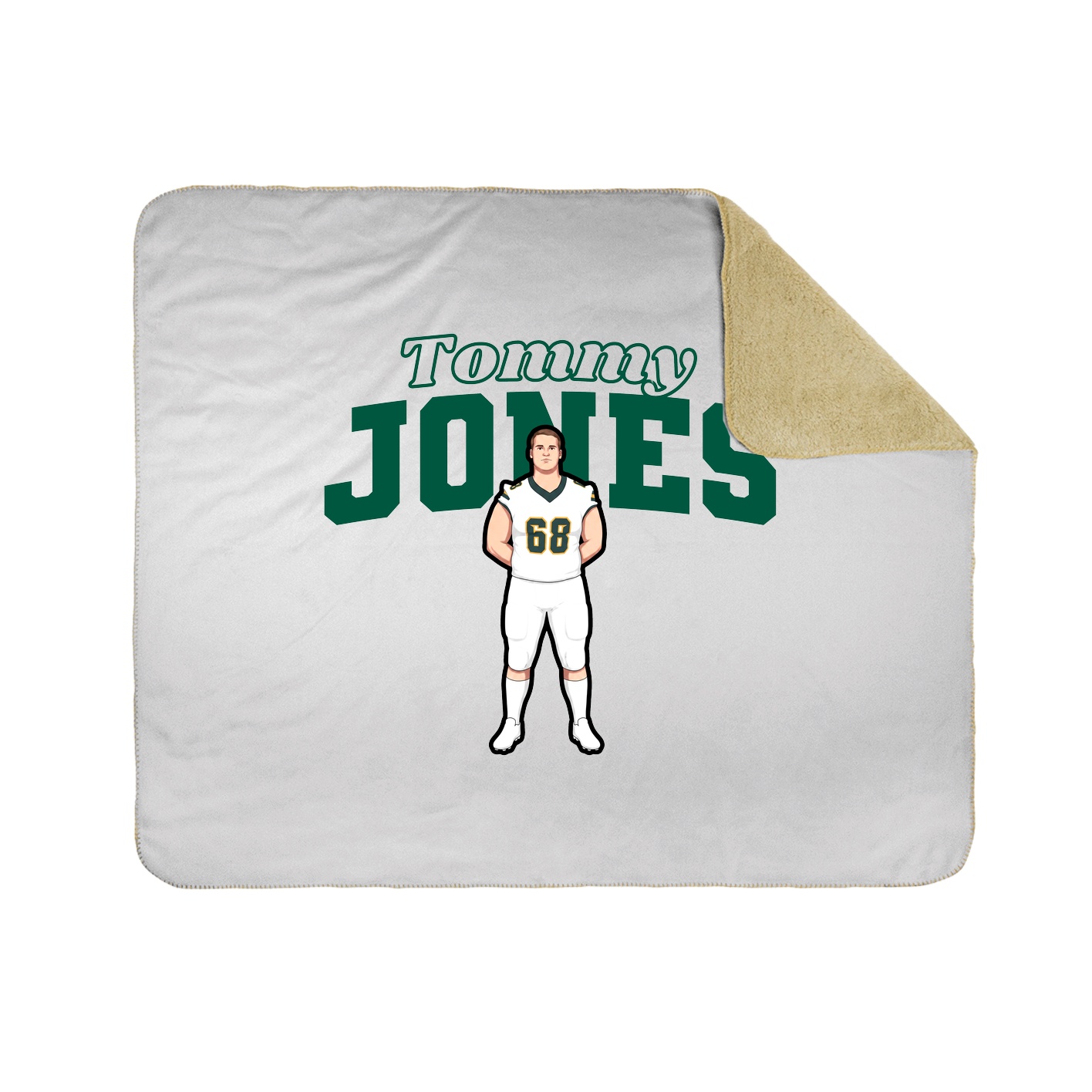 Throw Blanket — Name Arch in White