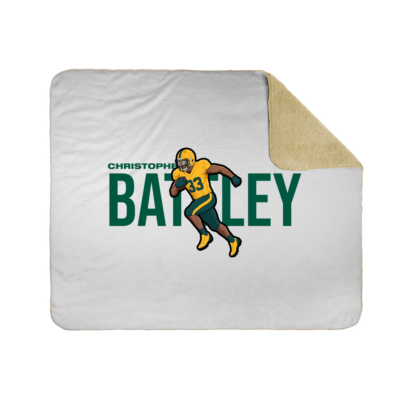 Throw Blanket — Player Name in White