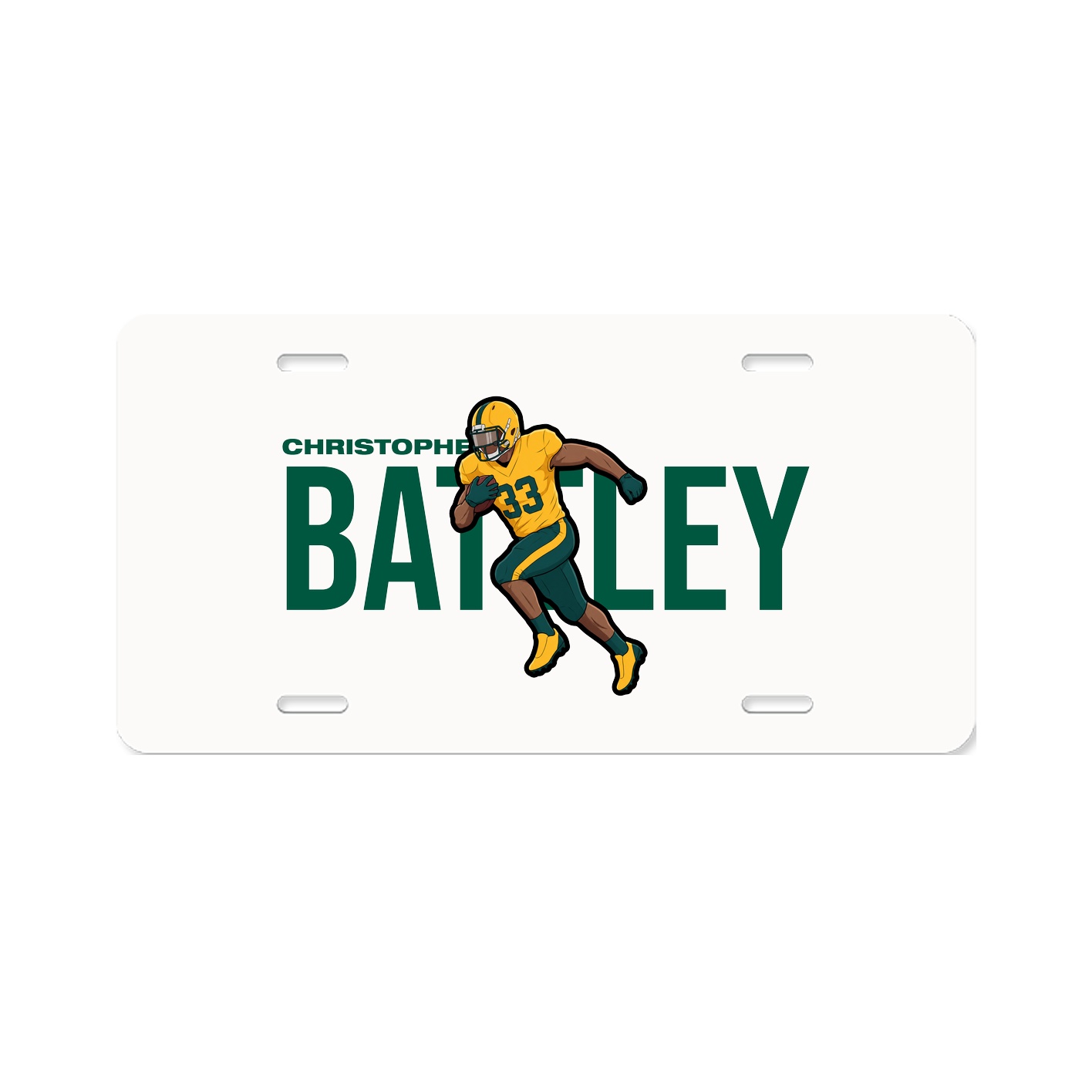 License Plate — Player Name in Classic