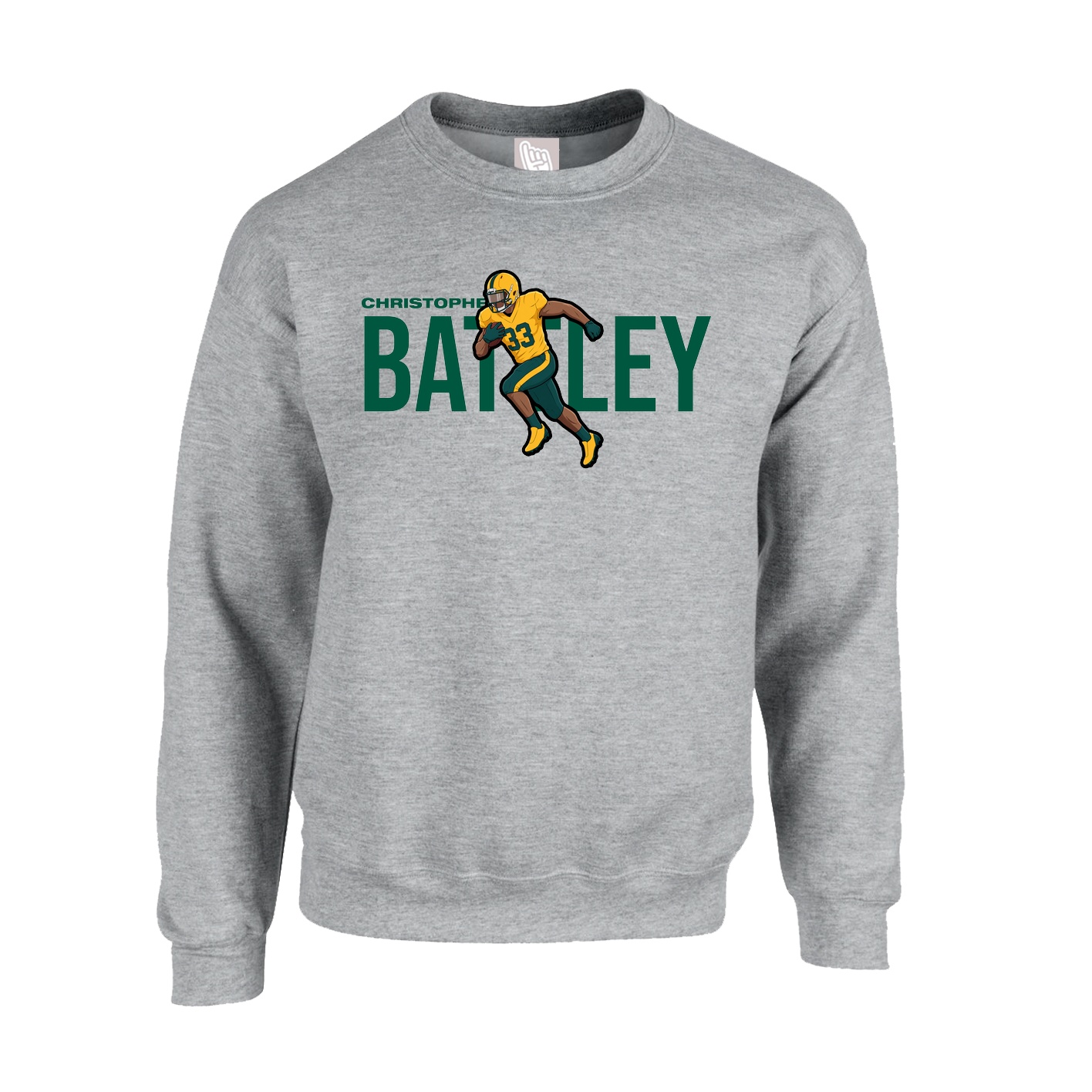 Fleece Crew — Player Name in Grey