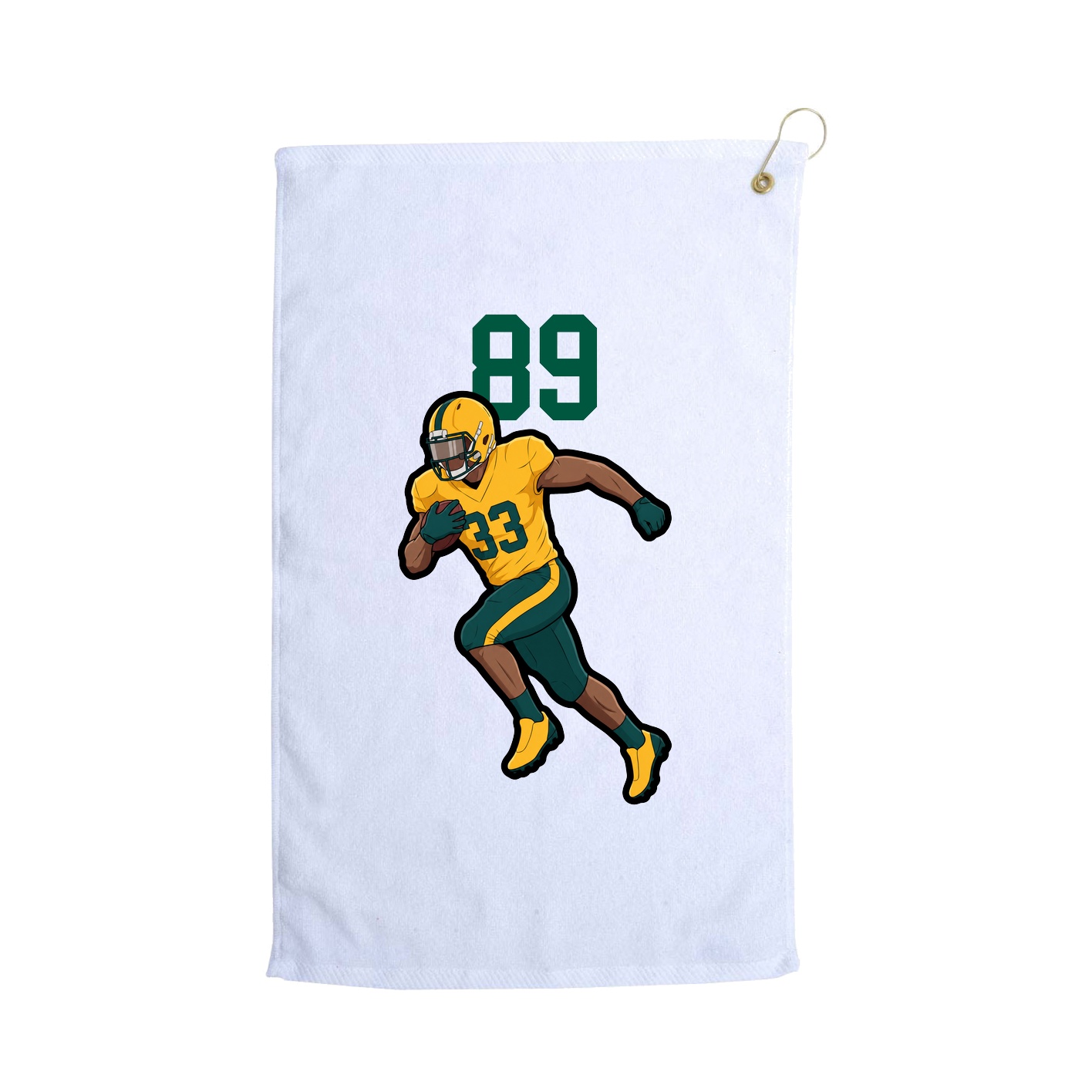 Golf Towel — Number Top in White