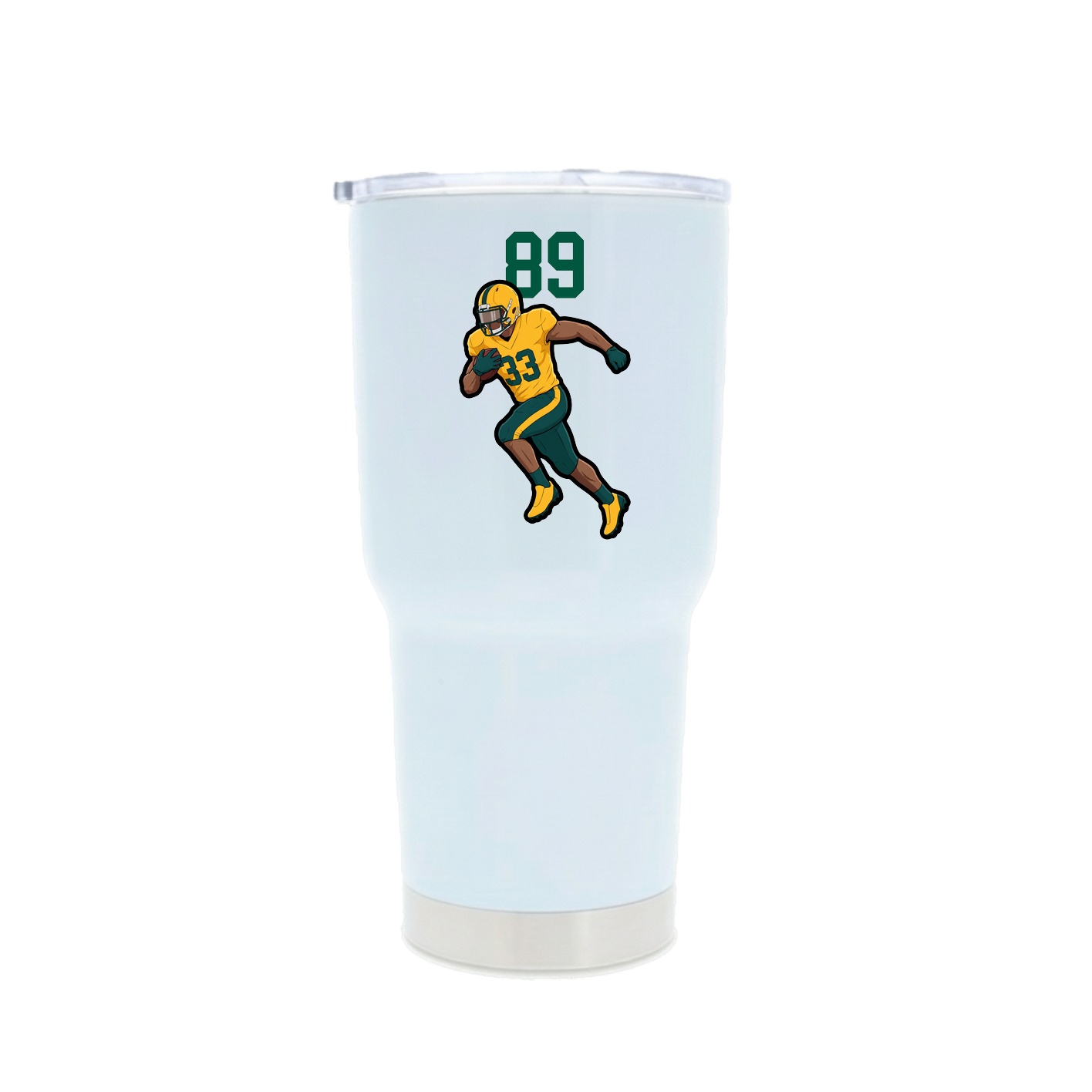 30oz Stainless Steel Tumbler — Number Top in White