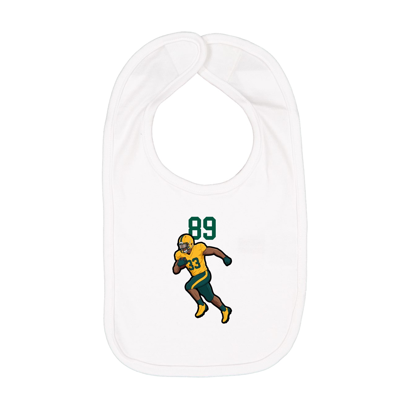 Infant Bib — Number Top in White