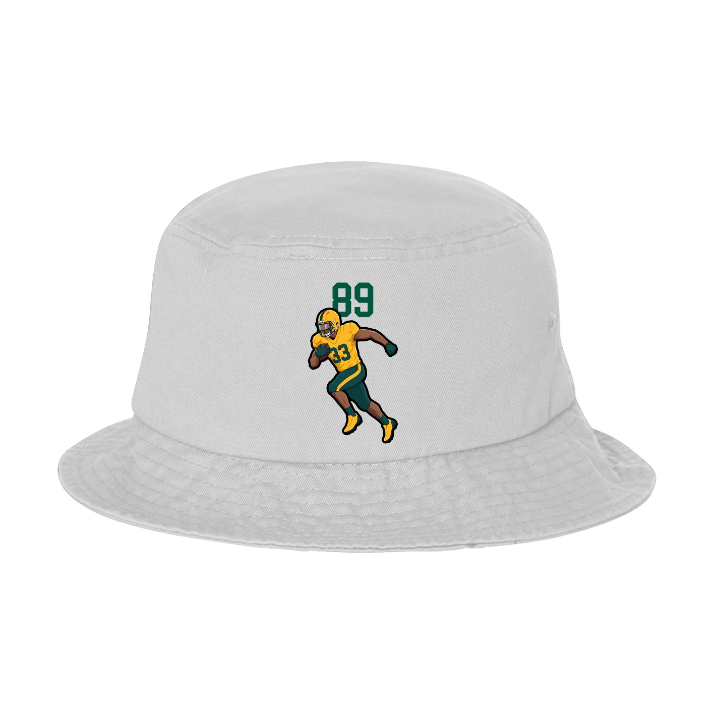Bucket Cap — Number Top in White