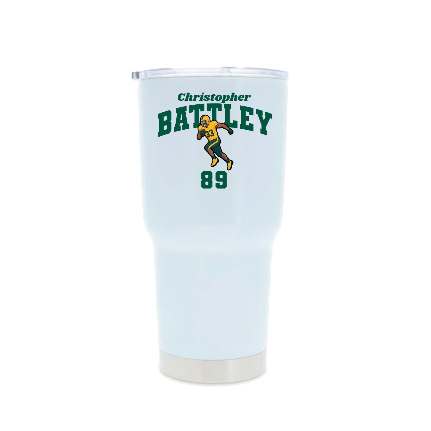 30oz Stainless Steel Tumbler — Signature Arch in White