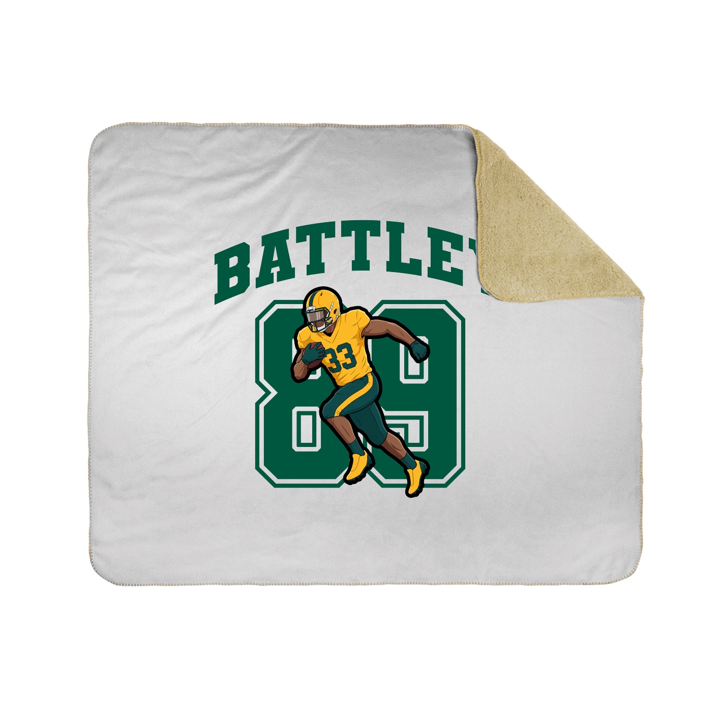 Throw Blanket — Number in White