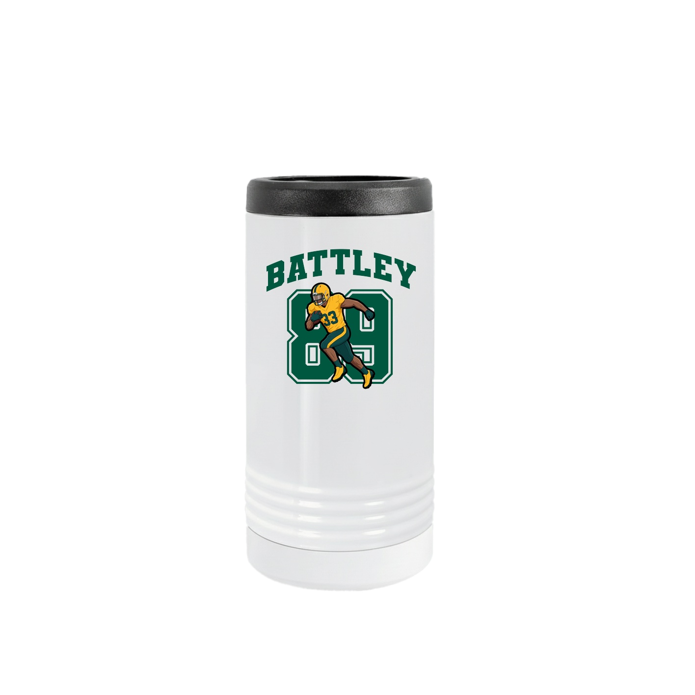 Slim Beverage Holder — Number in White