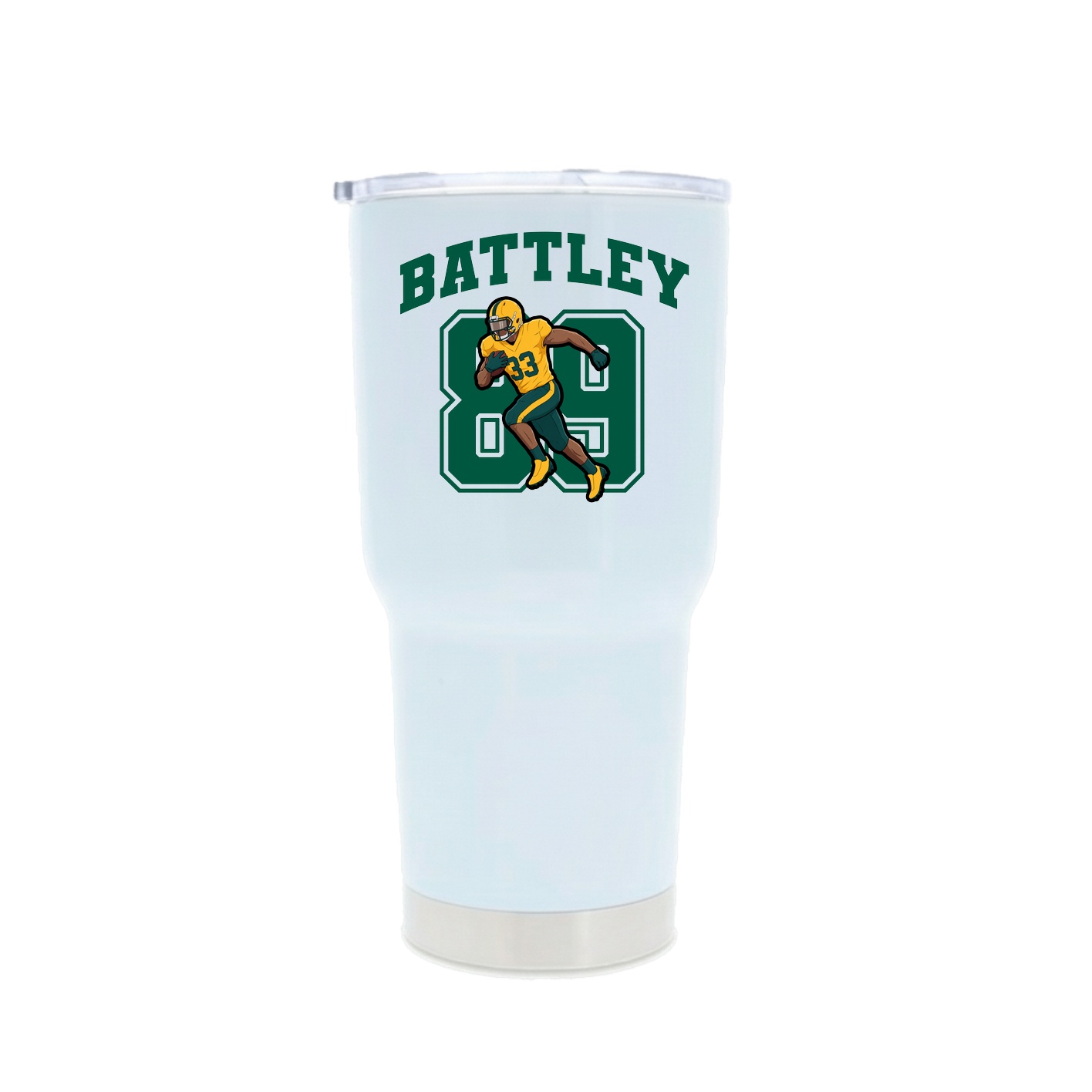 30oz Stainless Steel Tumbler — Number in White