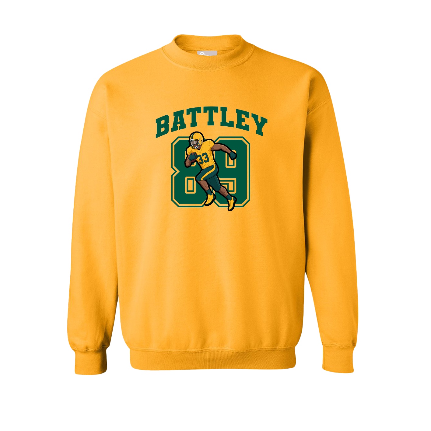Fleece Crew — Number in Gold