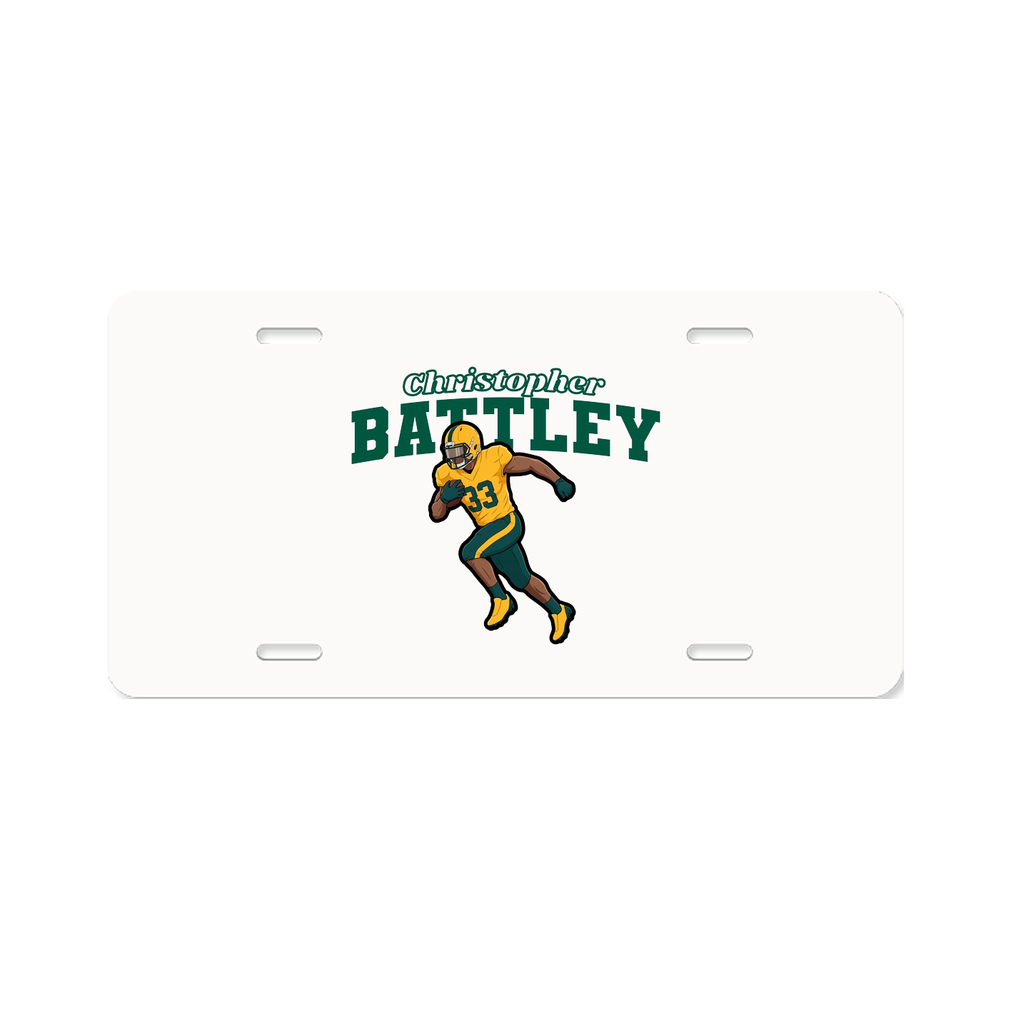 License Plate — Name Arch in Classic