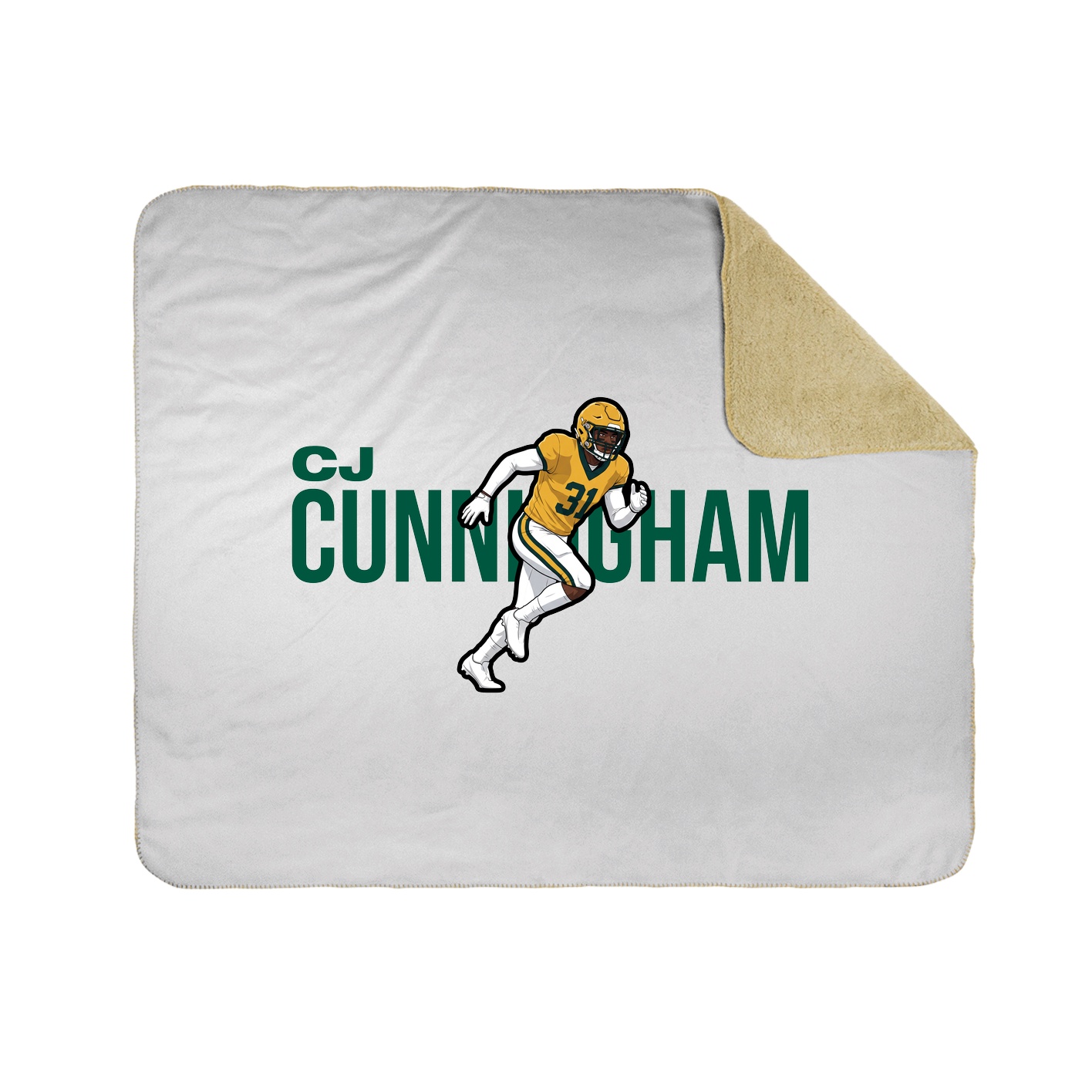 Throw Blanket — Player Name in White