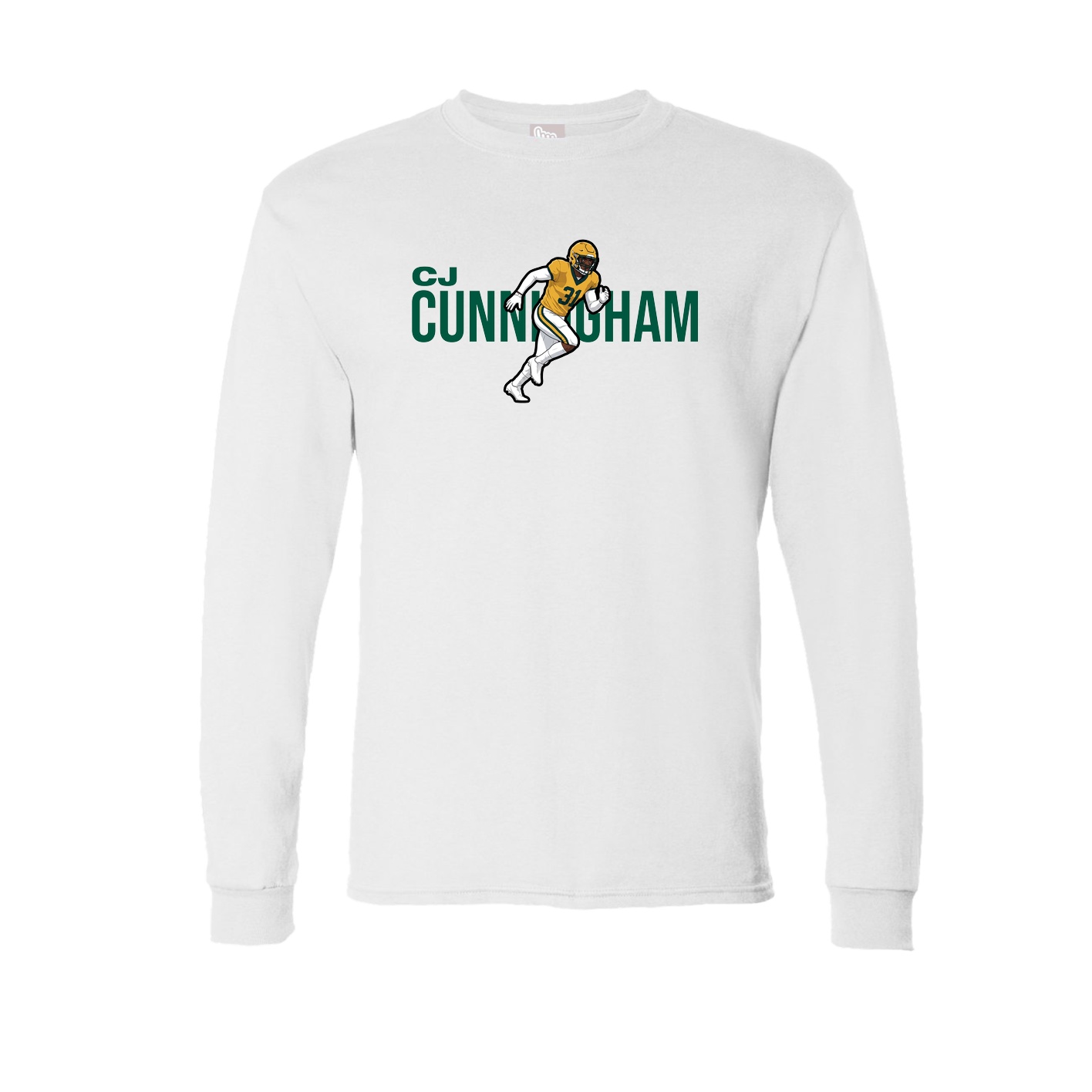 Long Sleeve Tee — Player Name in White