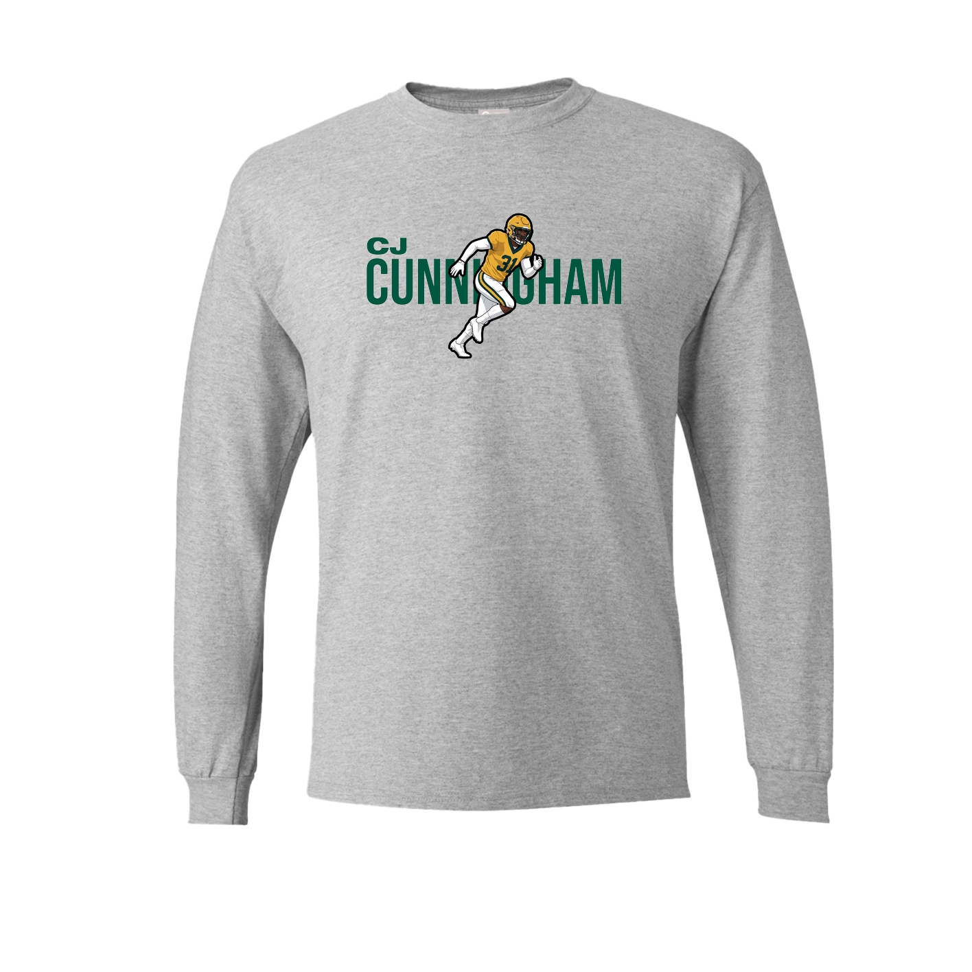 Long Sleeve Tee — Player Name in Grey