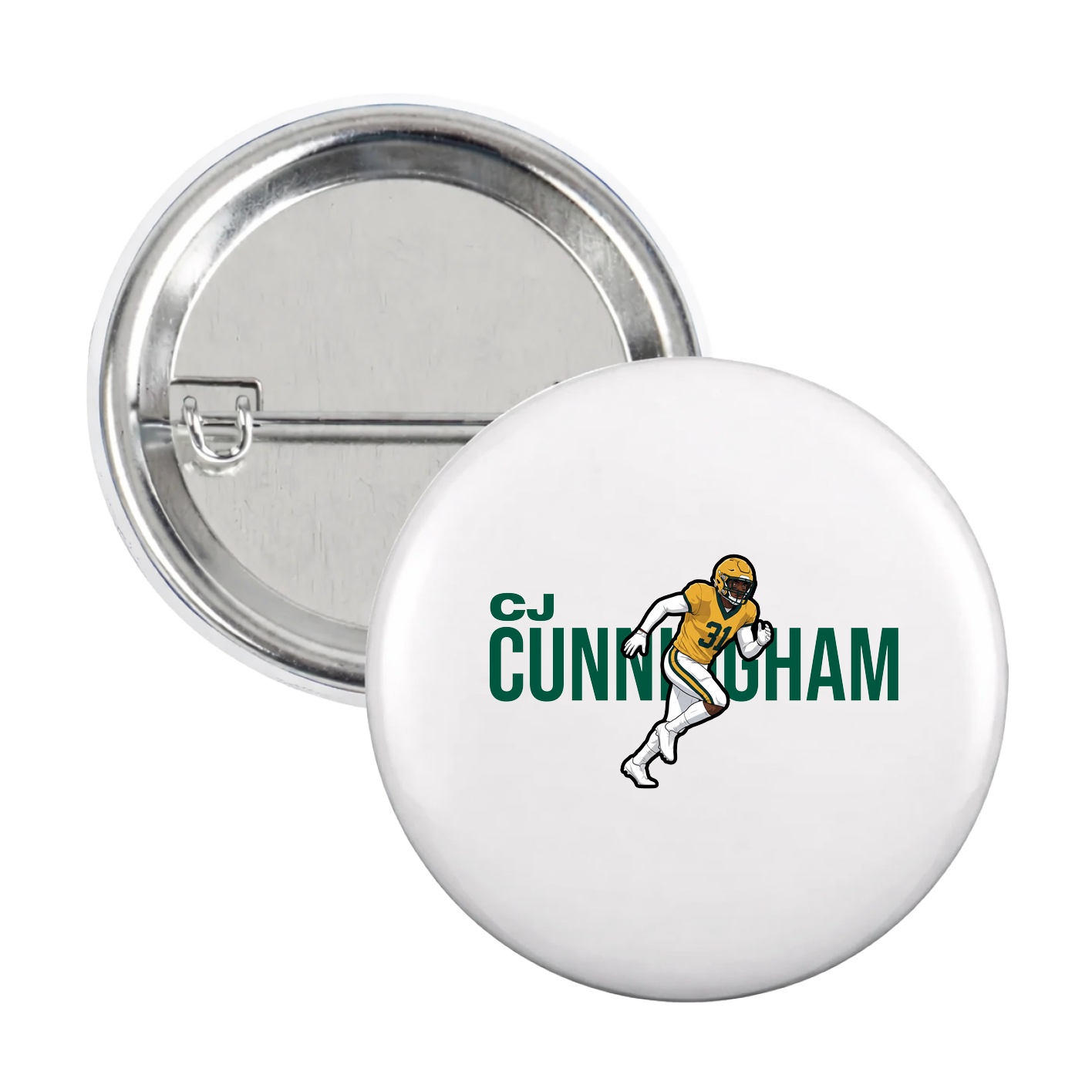 Game Day Button — Player Name in White