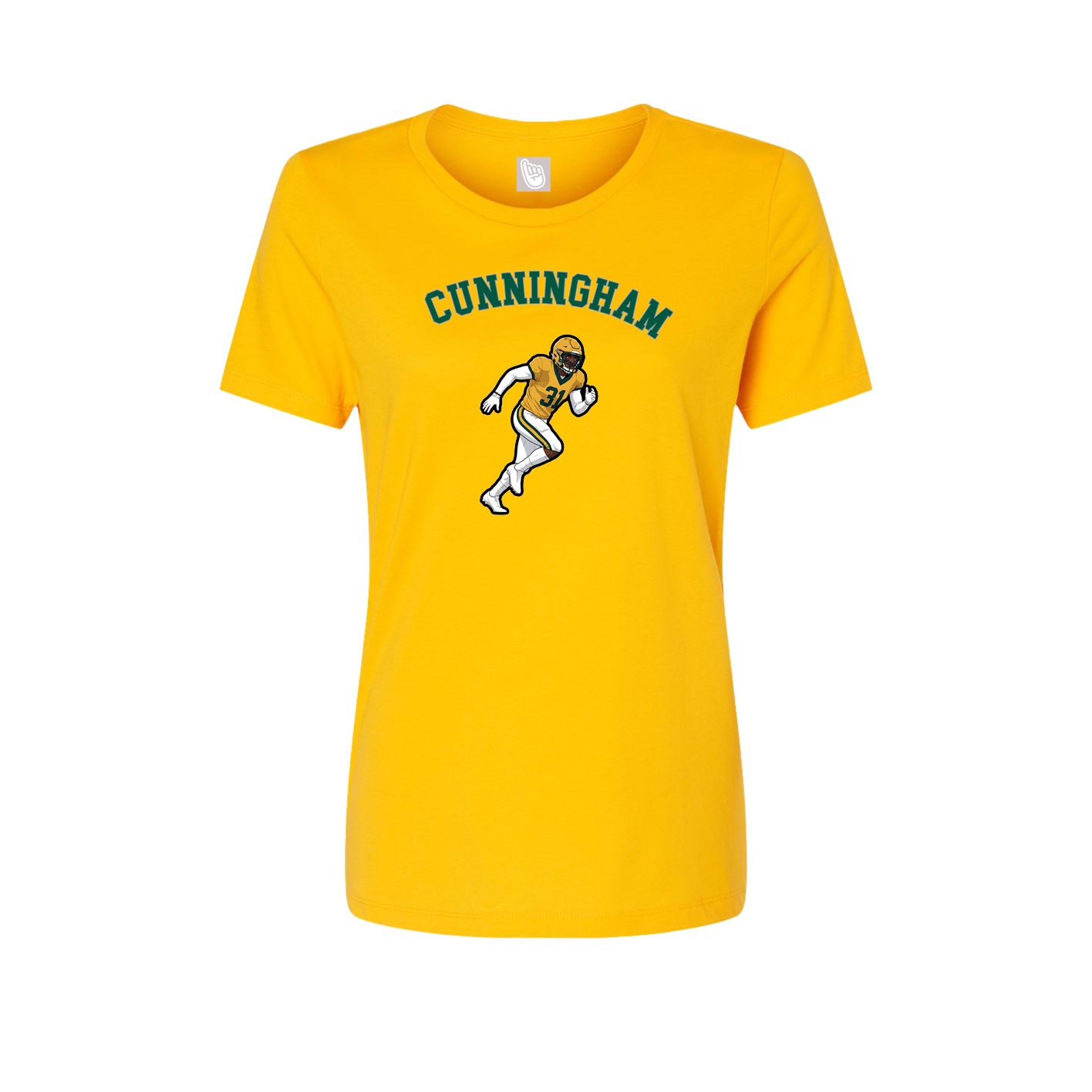 Fitted Women's Tee — Shirsey Arch in Gold