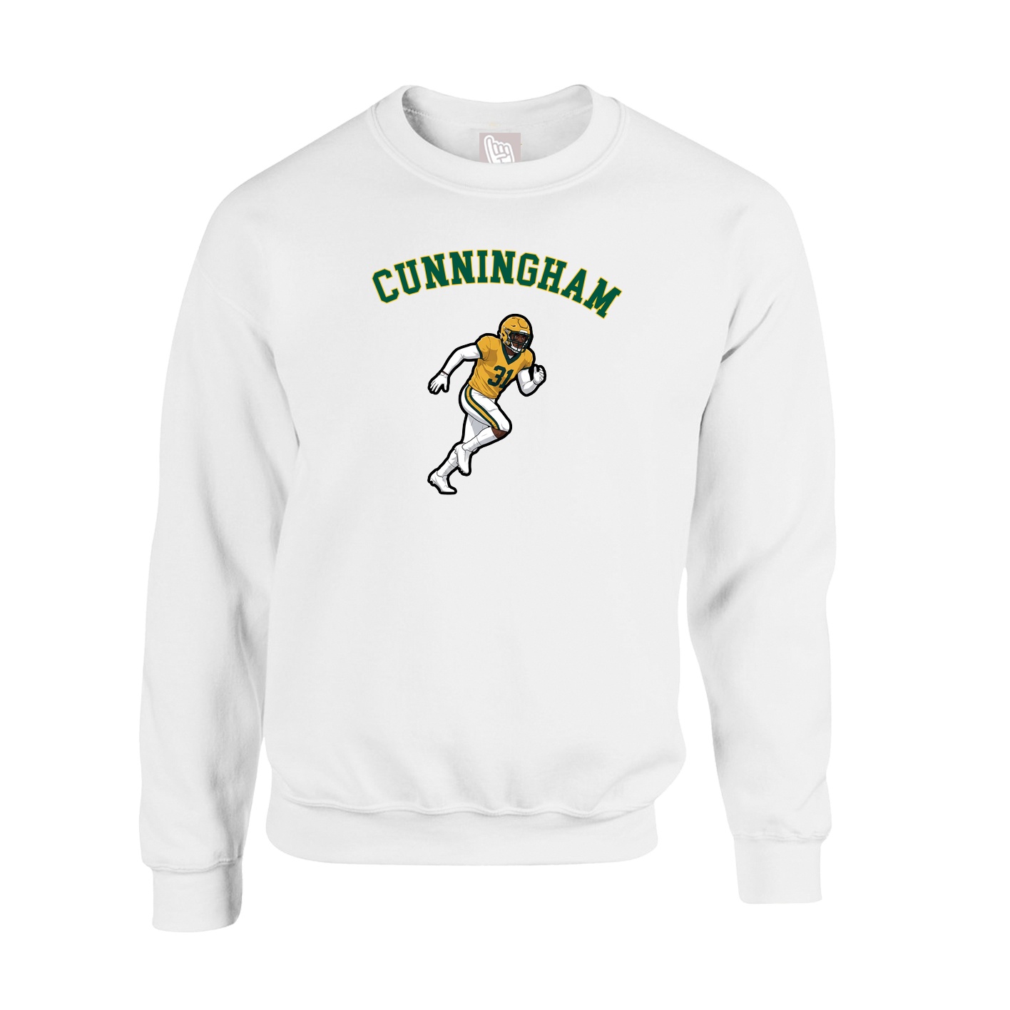 Fleece Crew — Shirsey Arch in White
