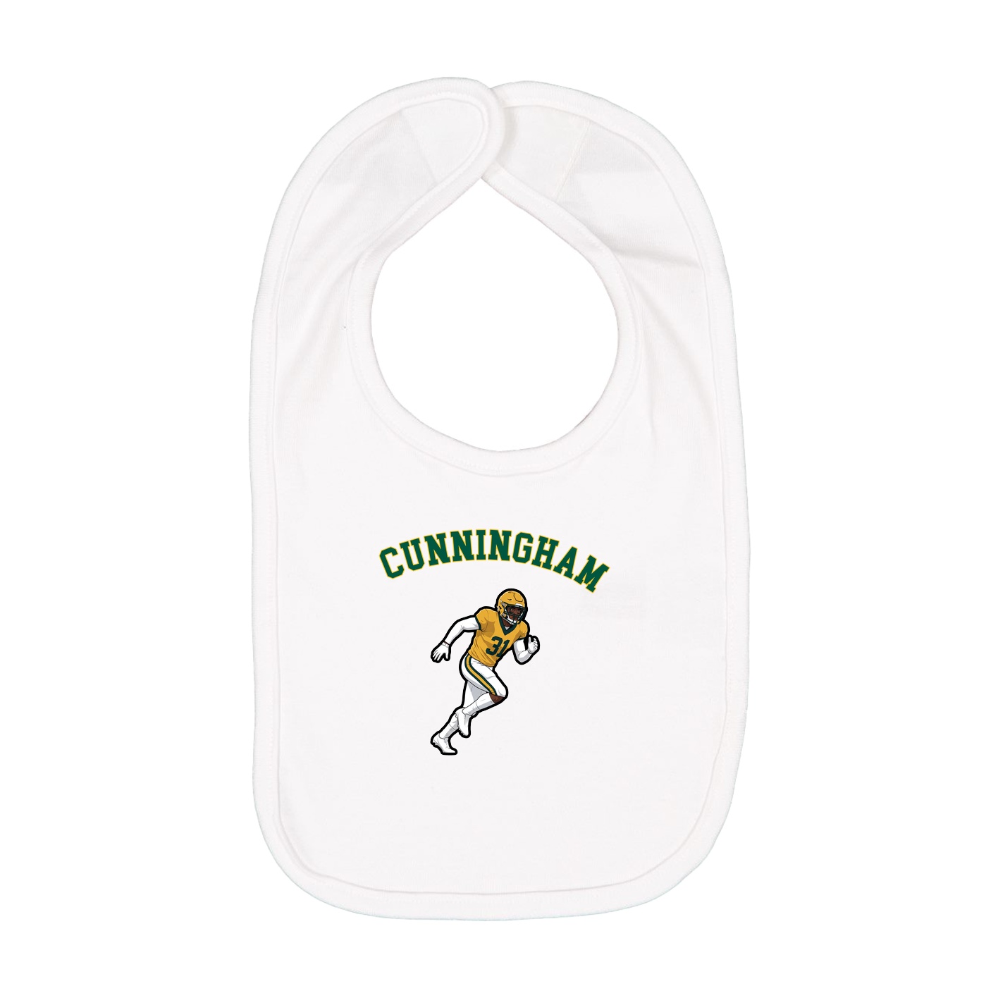 Infant Bib — Shirsey Arch in White