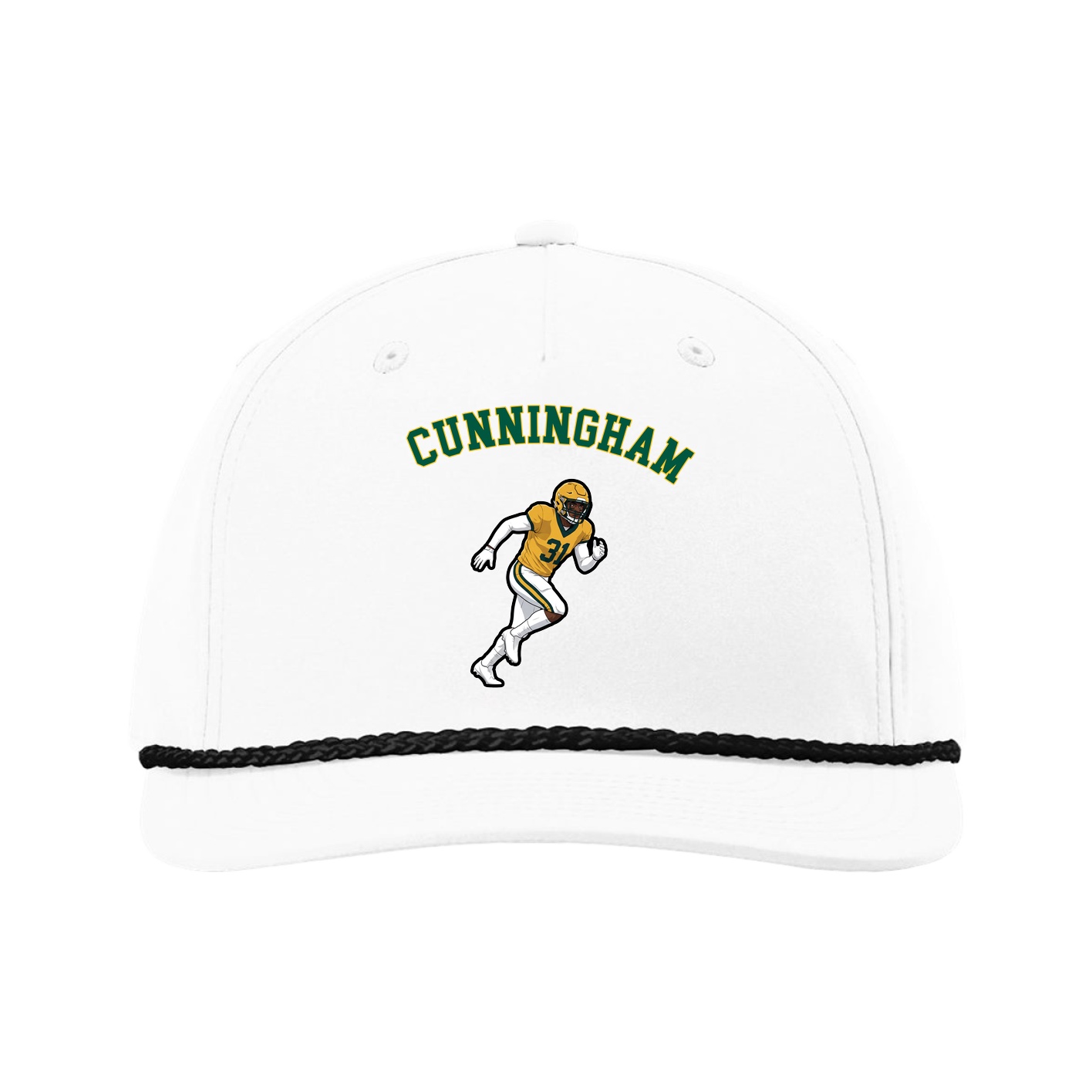 Five-Panel Classic Rope Cap — Shirsey Arch in White