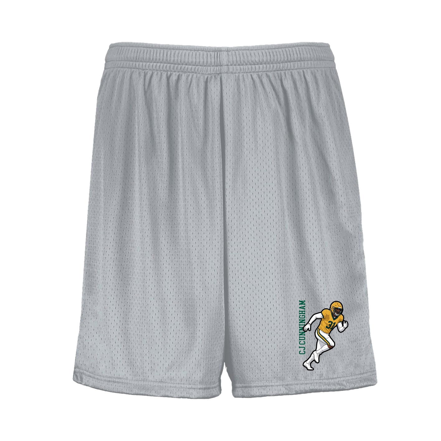 Shorts — Name Vertical in Silver