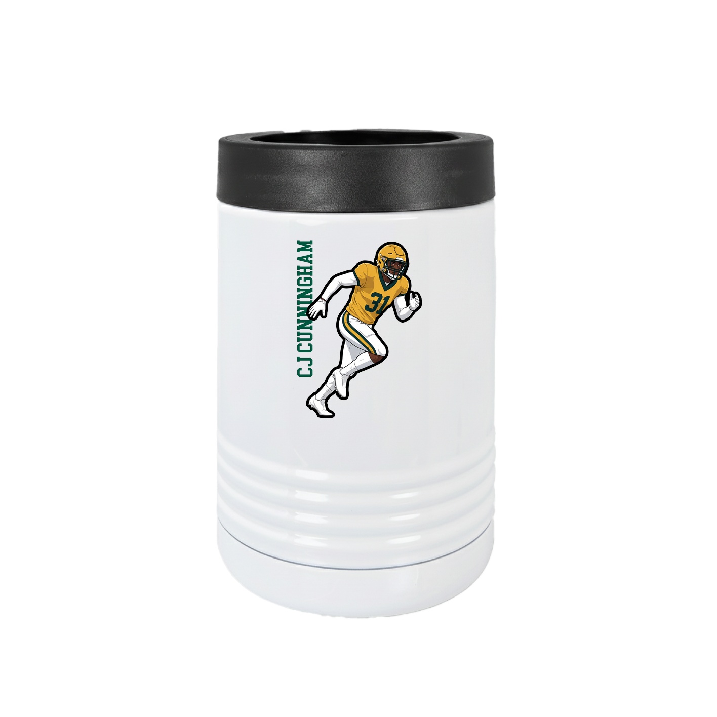 Beverage Holder — Name Vertical in White