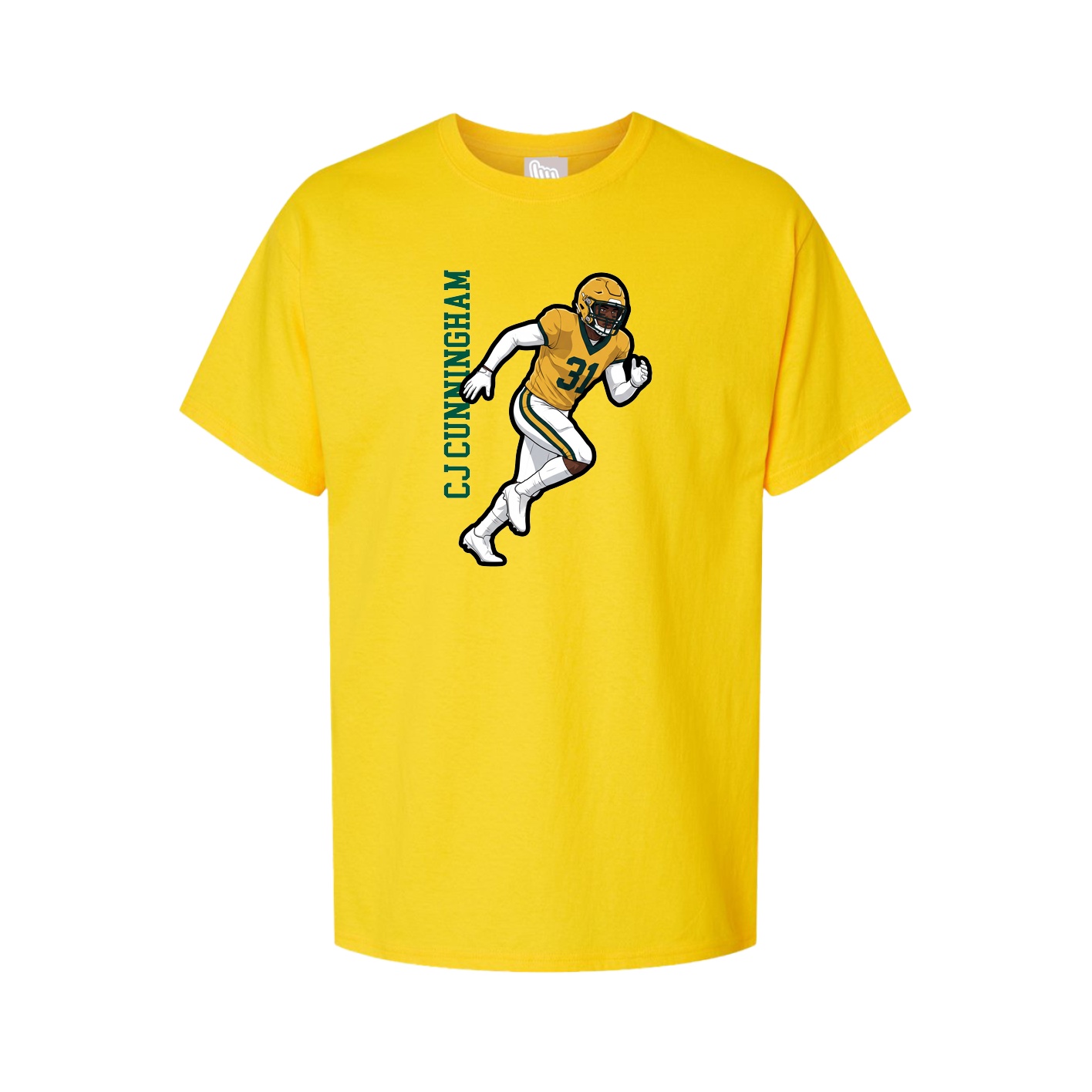 Youth Tee — Name Vertical in Gold