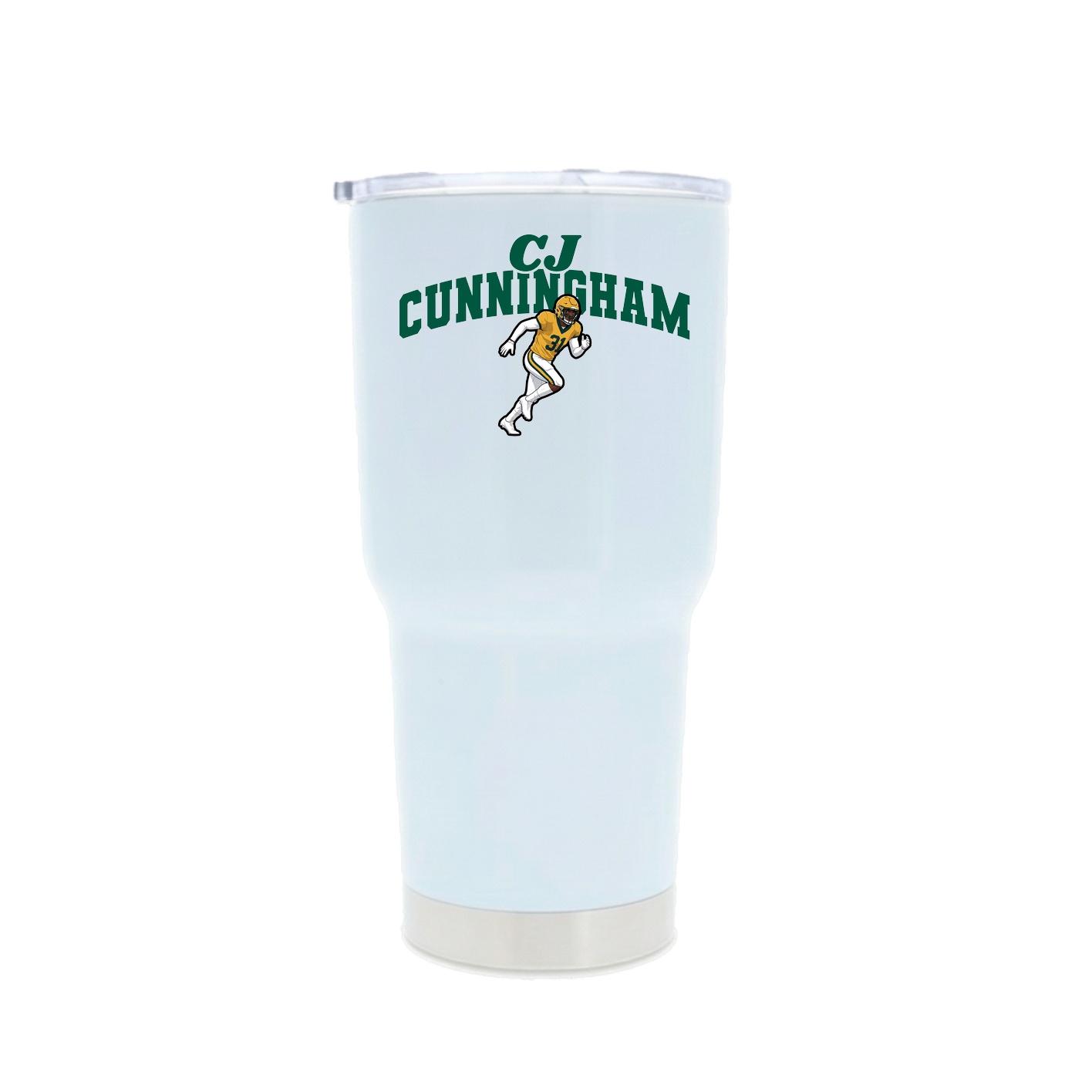 30oz Stainless Steel Tumbler — Signature Arch in White