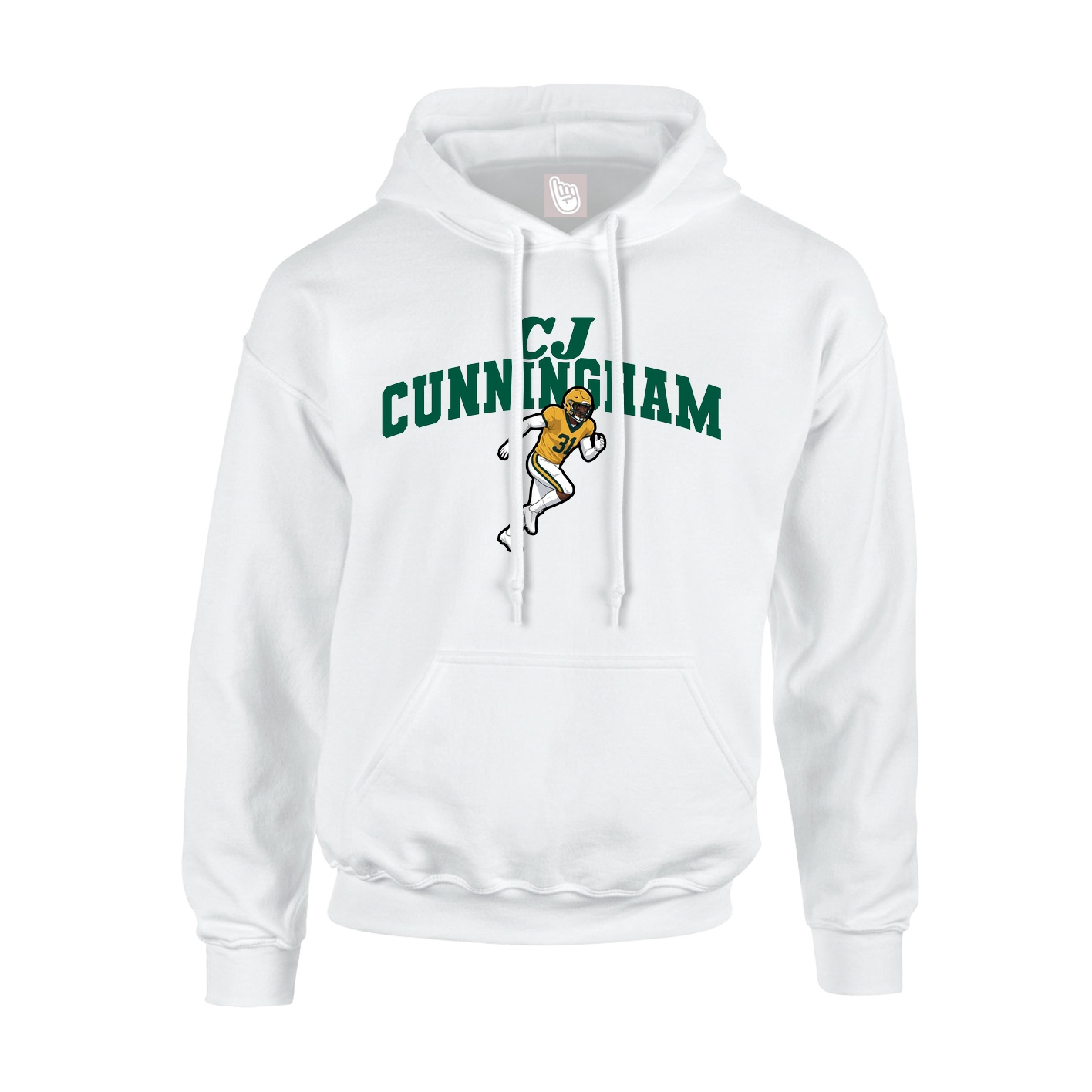 Youth Hoodie — Signature Arch in White