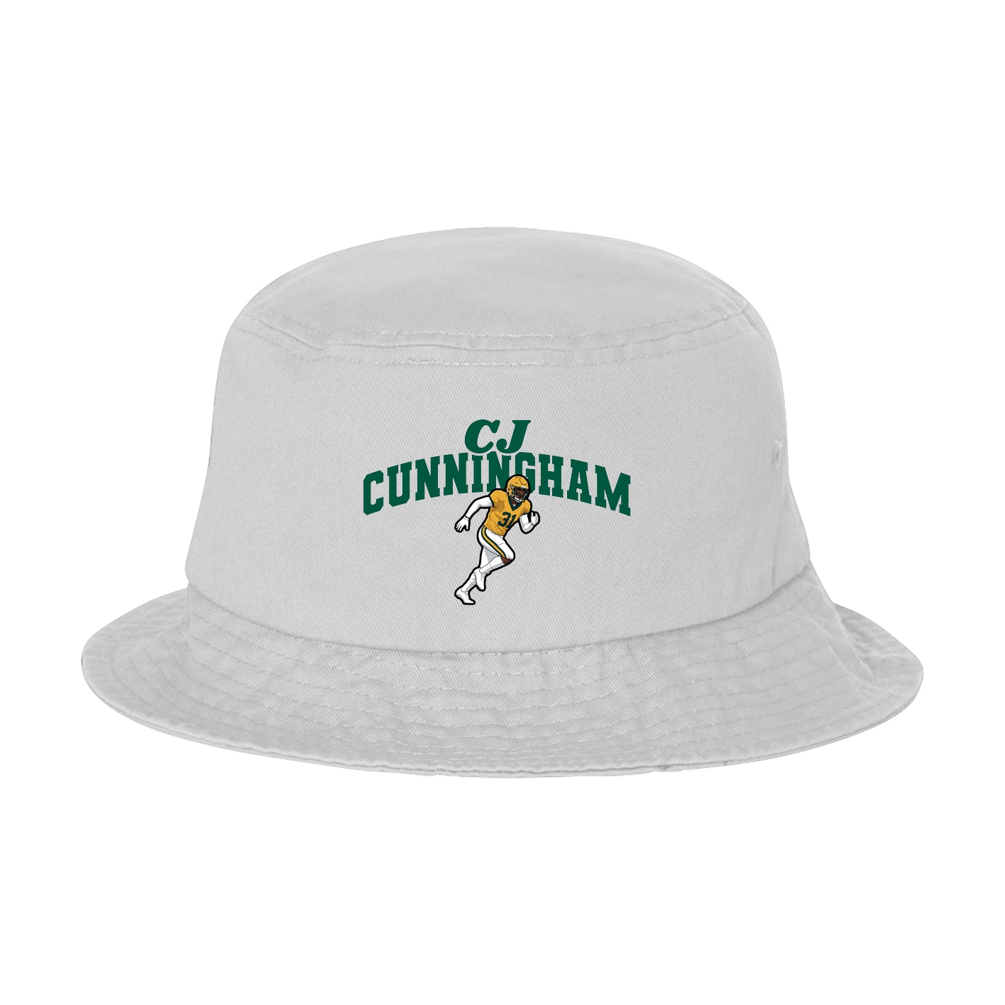 Bucket Cap — Signature Arch in White