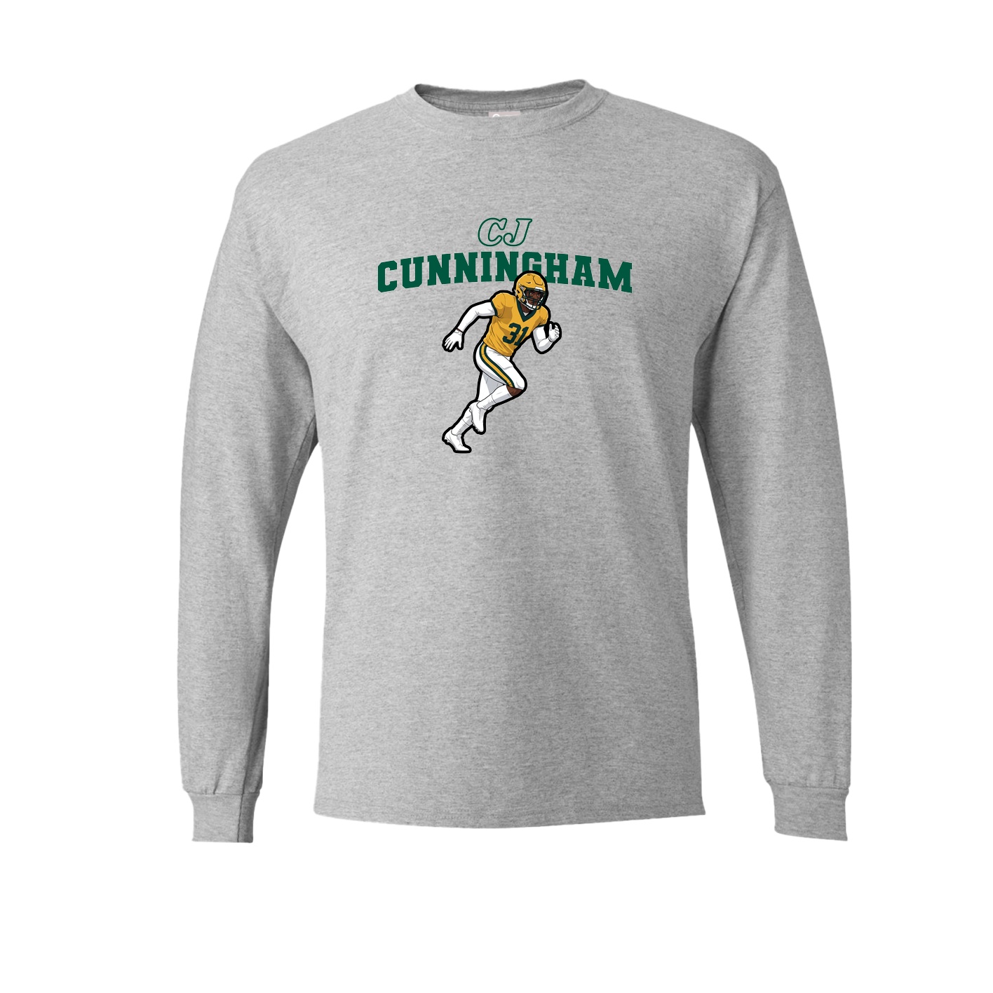 Long Sleeve Tee — Name Arch in Grey