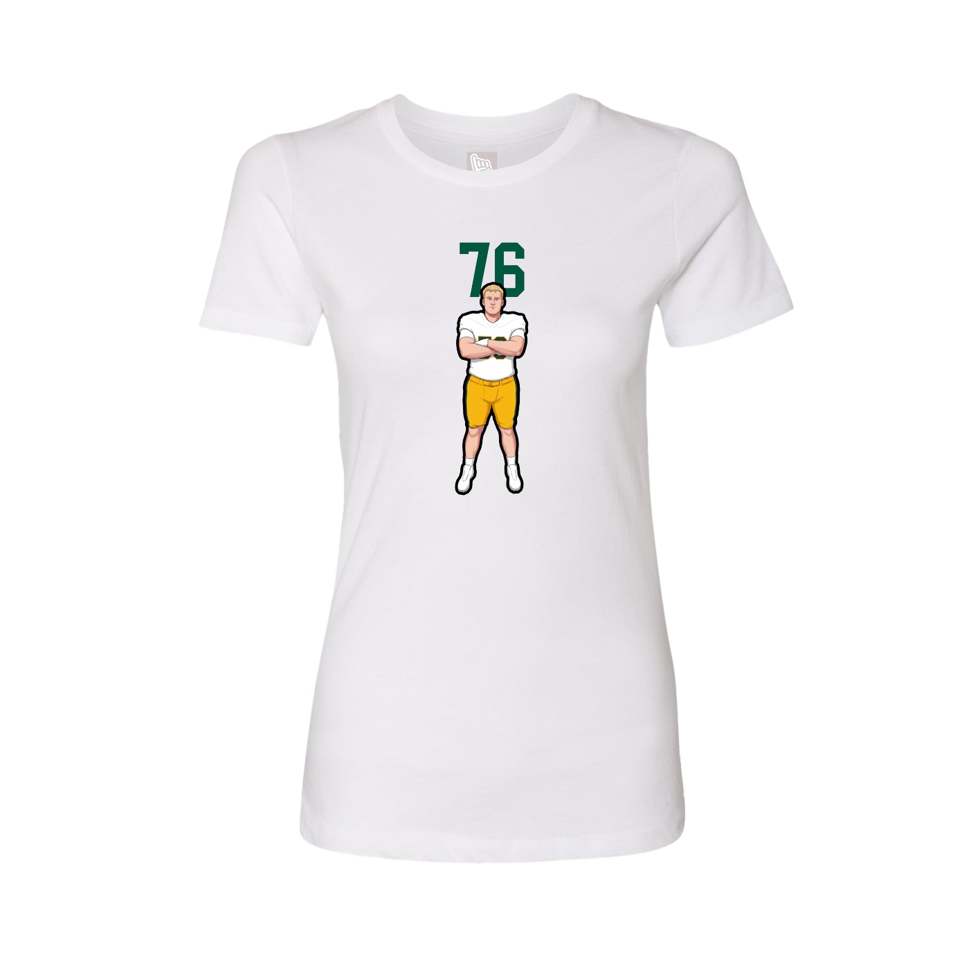 Fitted Women's Tee — Number Top in White