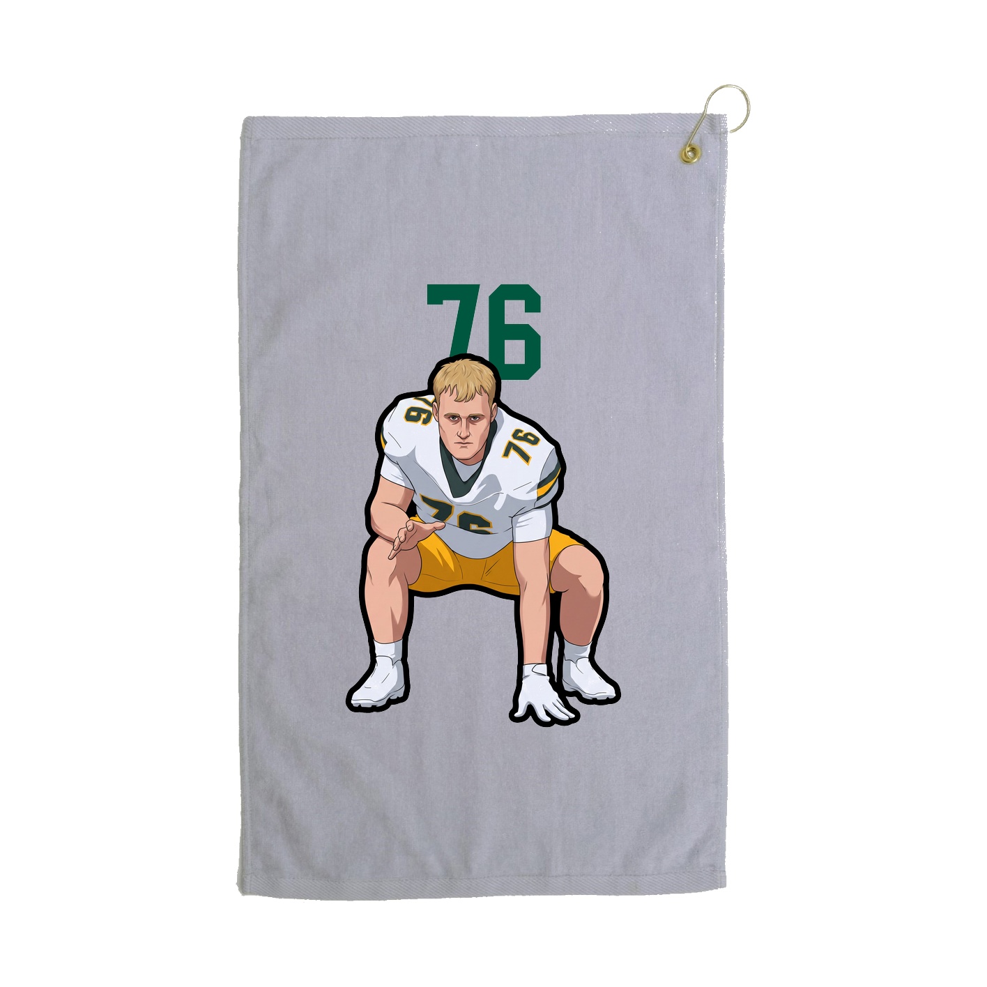 Golf Towel — Number Top in Grey