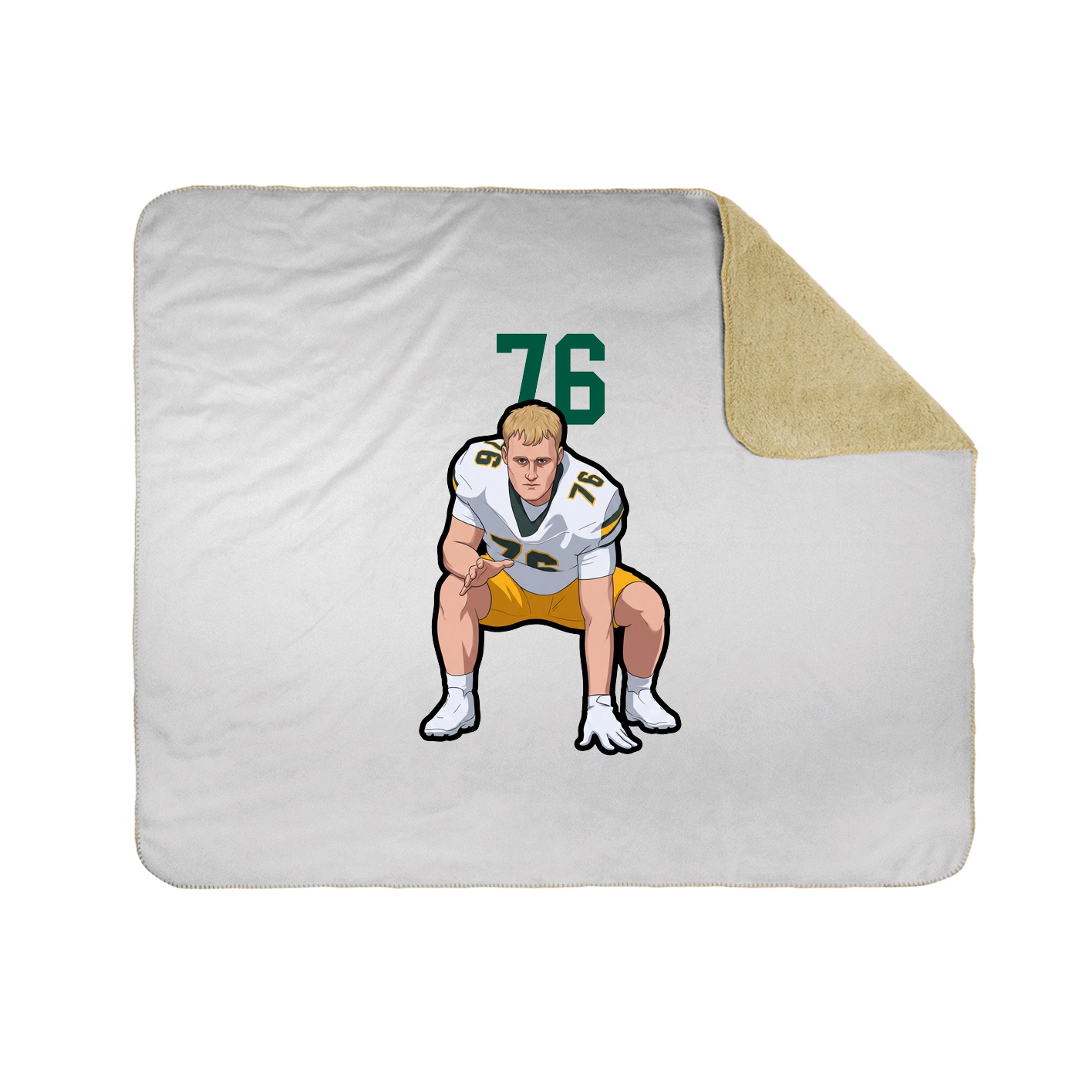 Throw Blanket — Number Top in White