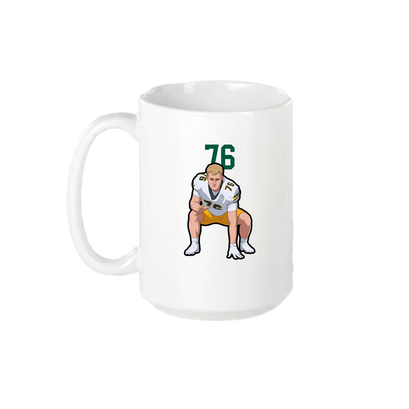 15oz Coffee Mug — Number Top in White