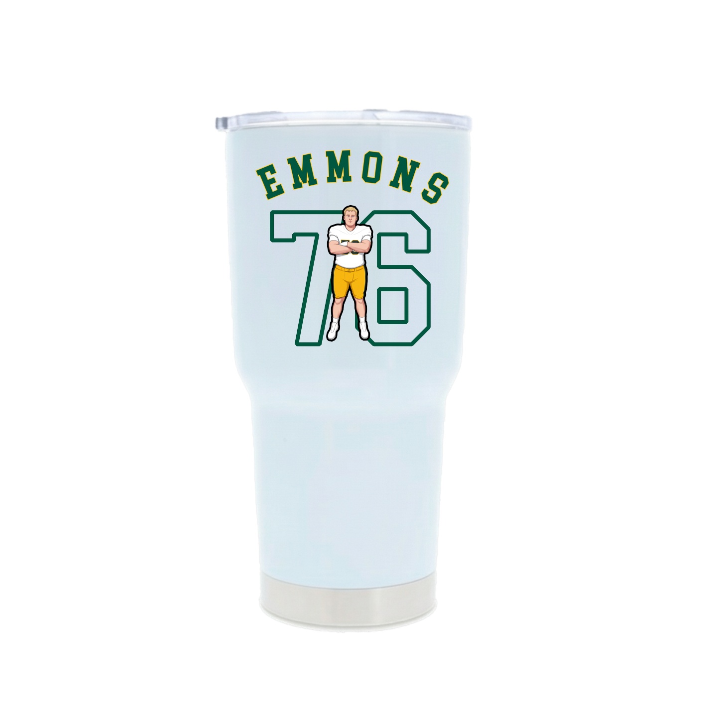 30oz Stainless Steel Tumbler — Shirsey Arch in White