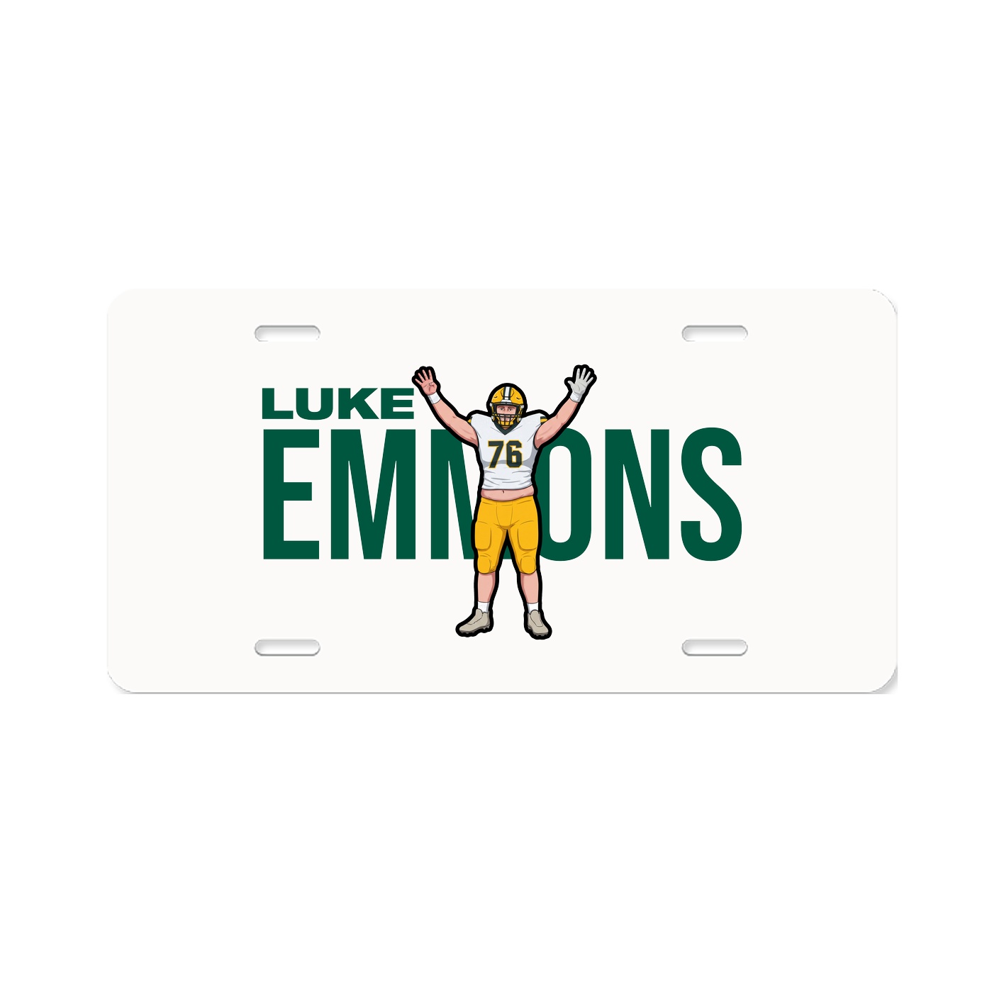 License Plate — Player Name in Classic