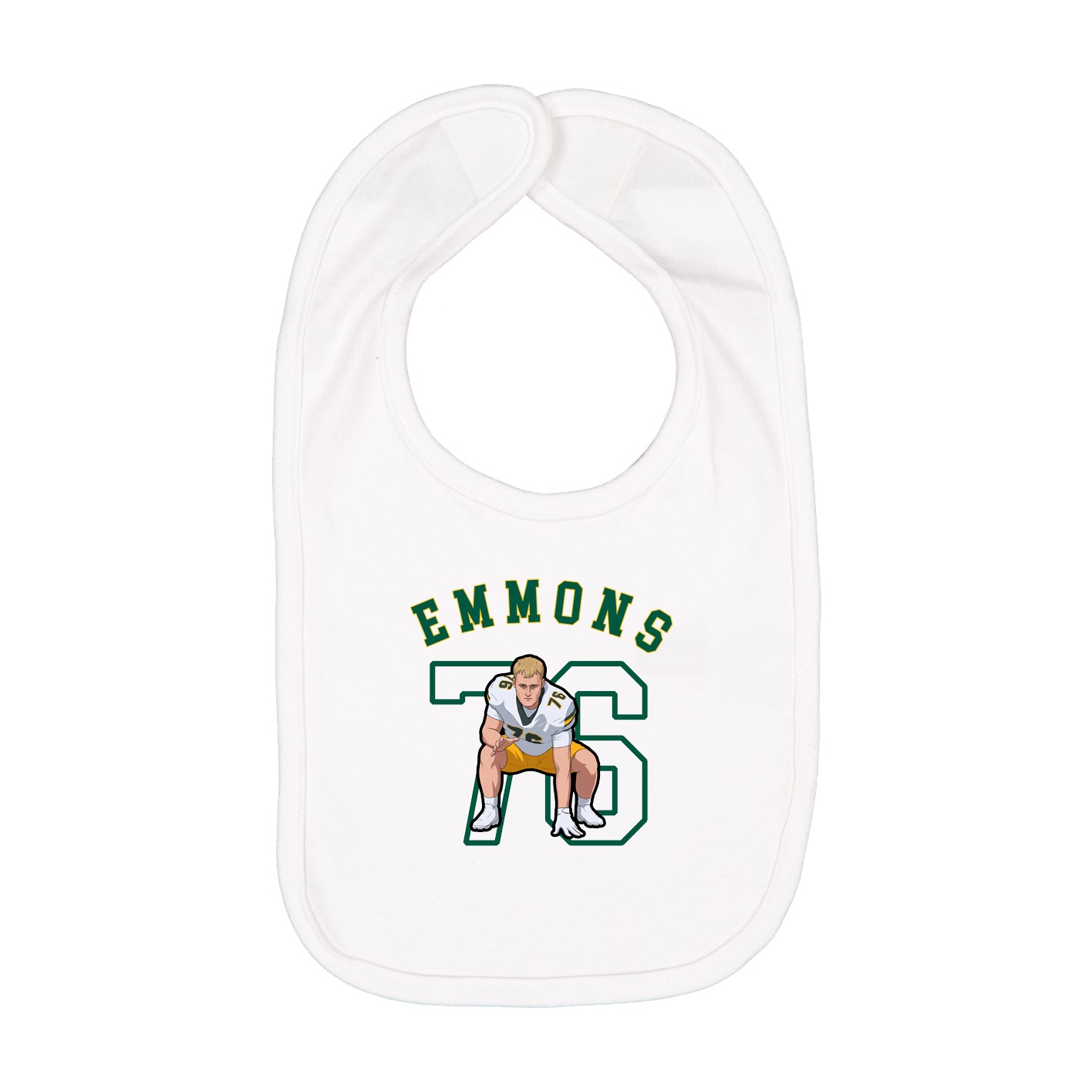 Infant Bib — Shirsey Arch in White