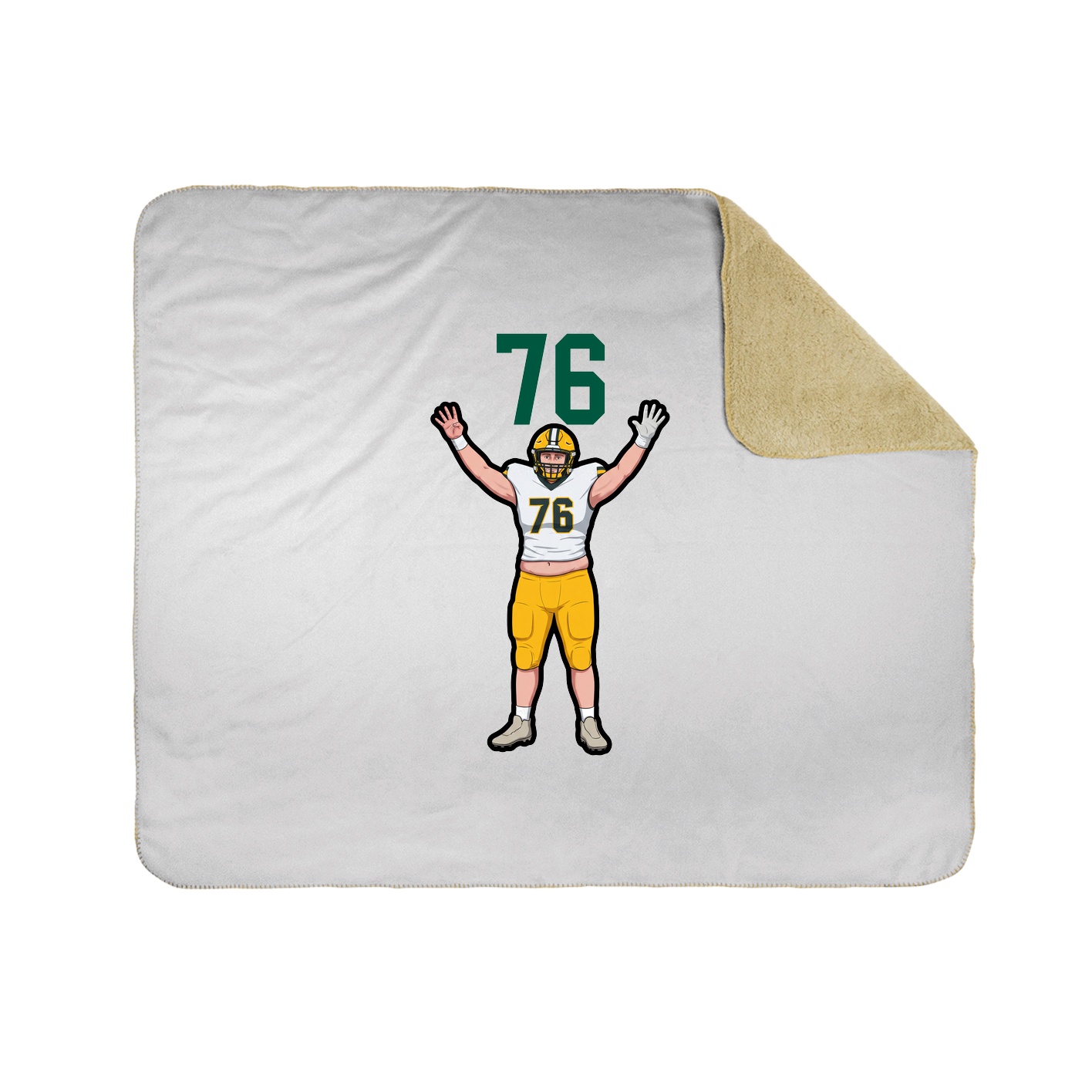 Throw Blanket — Number Top in White