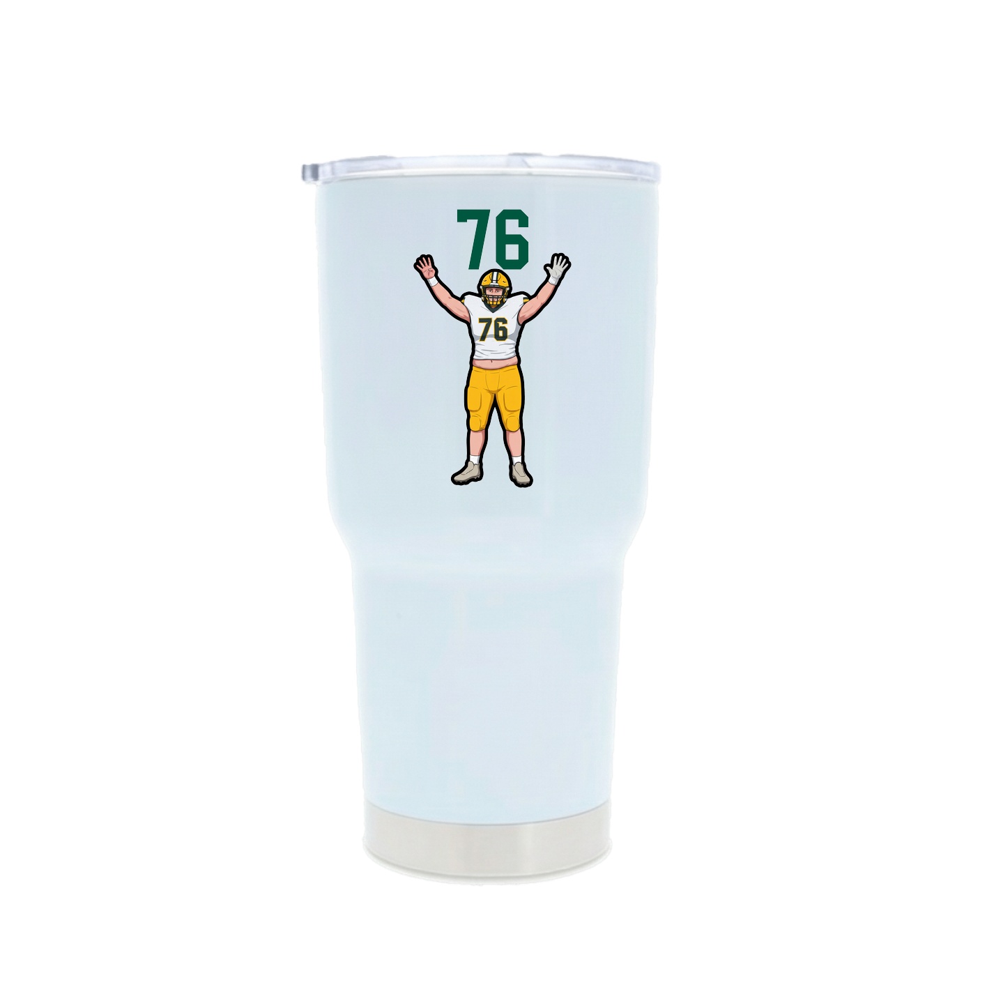30oz Stainless Steel Tumbler — Number Top in White