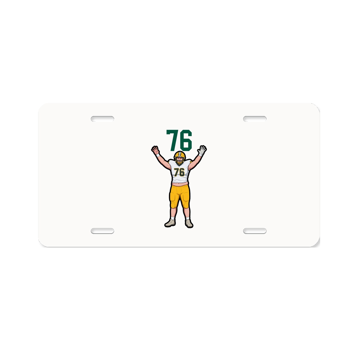 License Plate — Number Top in Classic