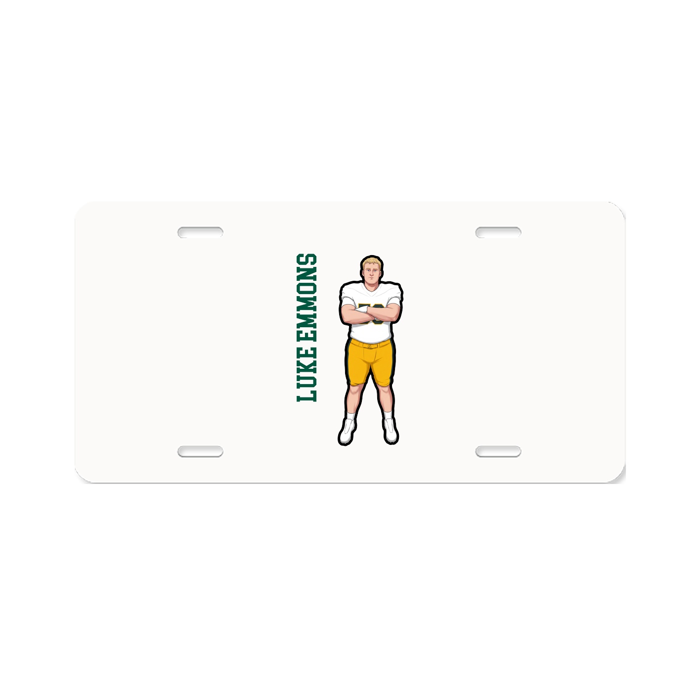License Plate — Name Vertical in Classic