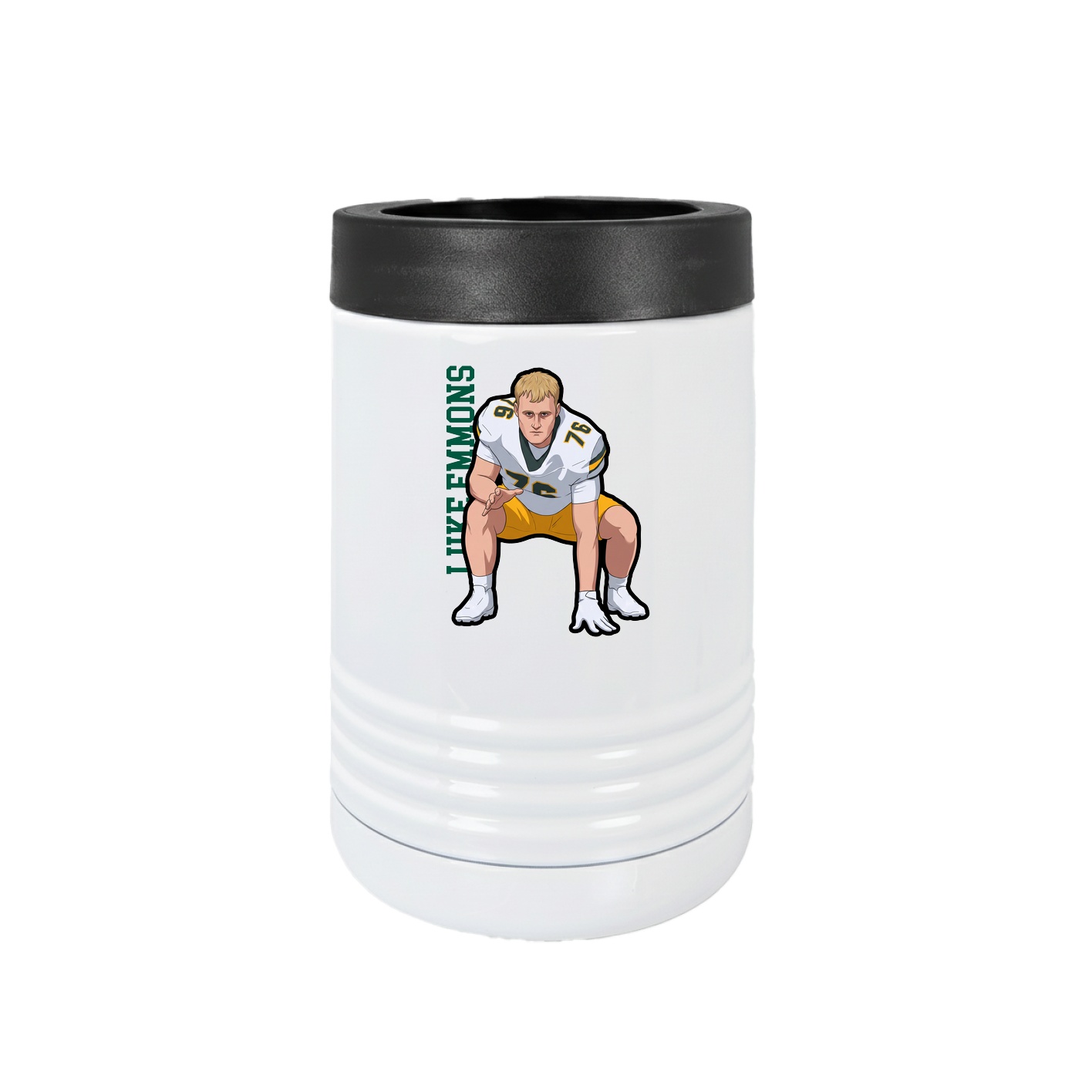 Beverage Holder — Name Vertical in White
